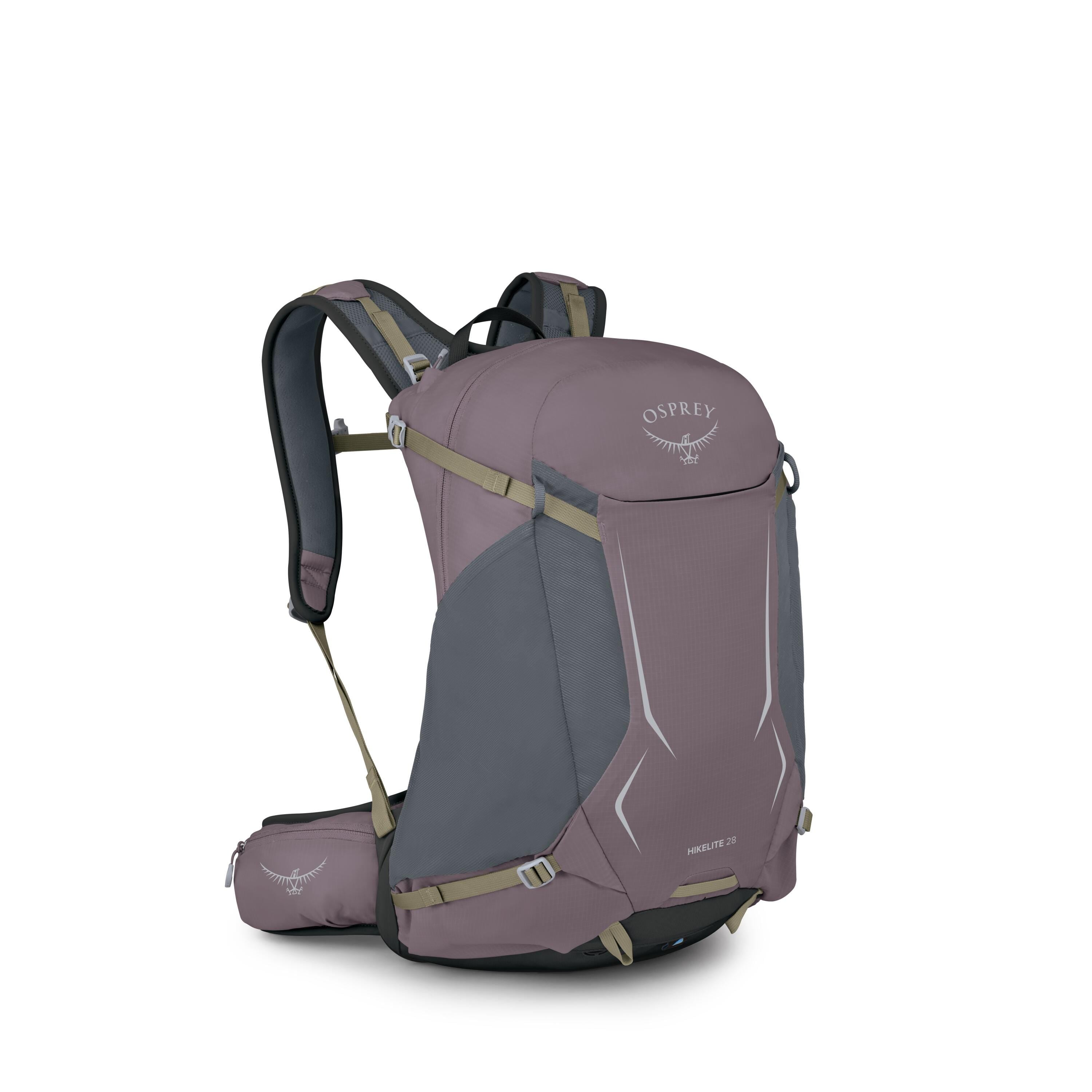 Osprey Hikelite 28 Hiking Backpack 28L in Graphite Purple — angle view 2