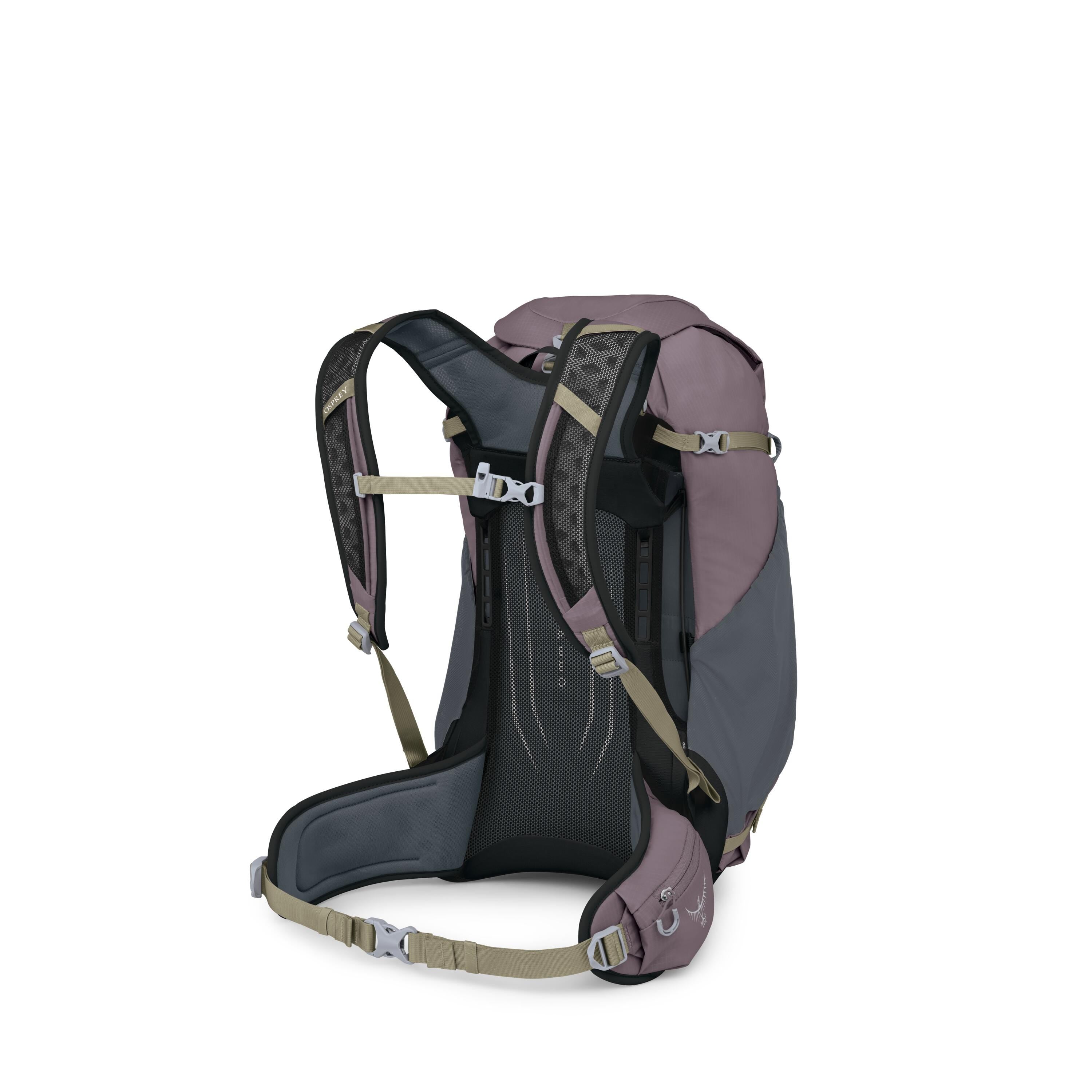 Osprey Hikelite 32 Hiking Backpack 32L in Graphite Purple — angle view 3