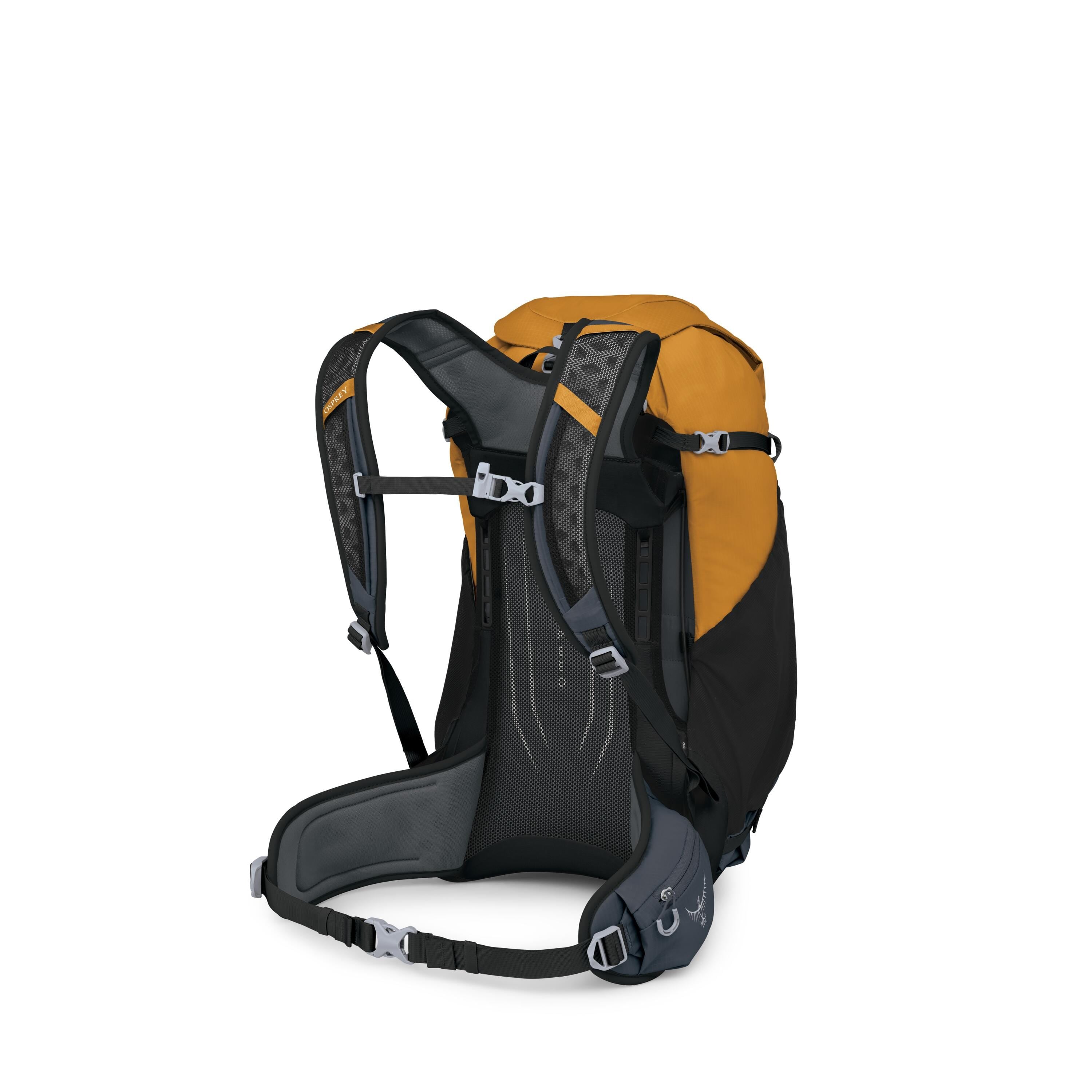Osprey Hikelite 32 Hiking Backpack 32L in Tungsten-Yellow — angle view 3