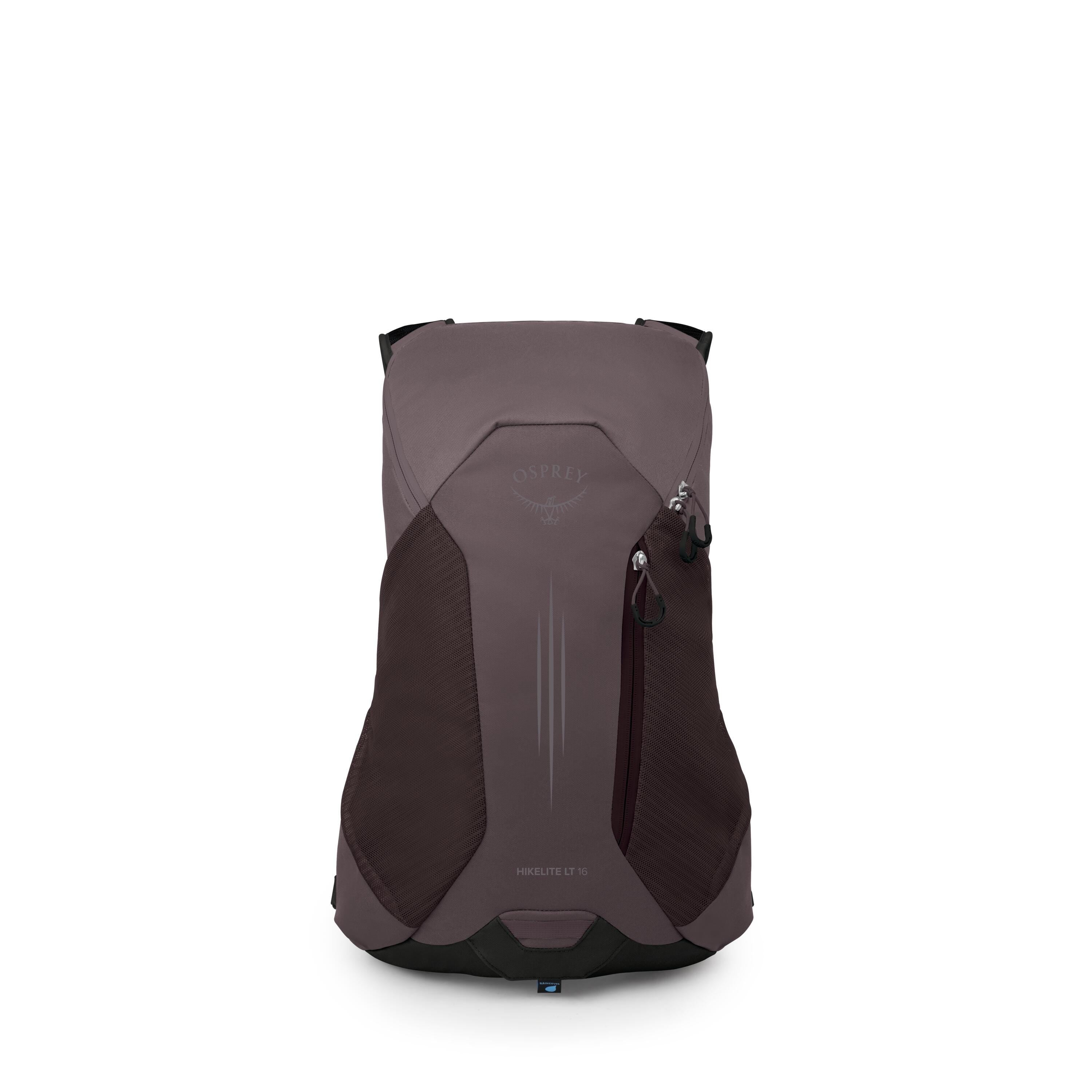 Osprey Hikelite LT 16 Hiking Backpack 16L in Graphite Purple — front view