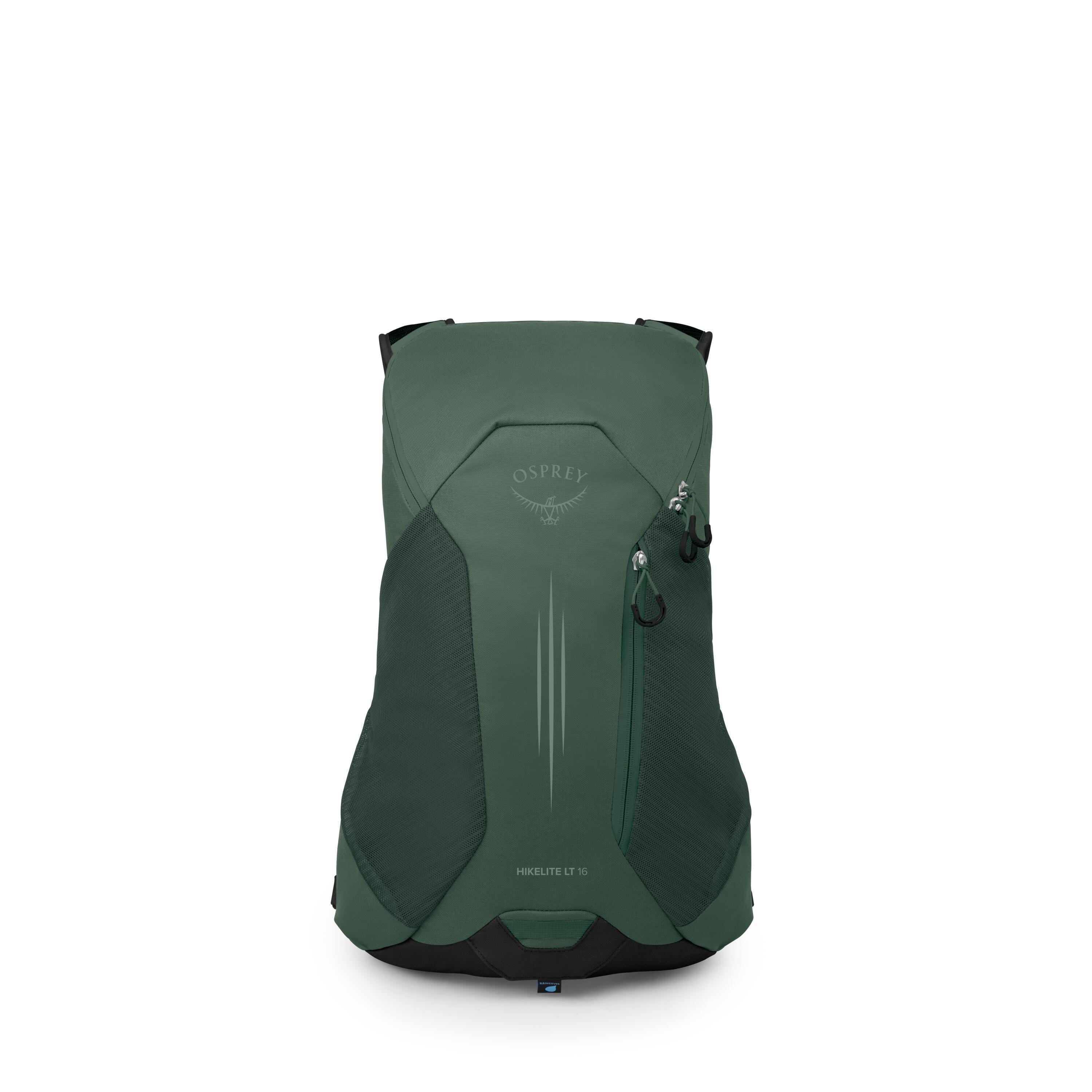 Osprey Hikelite LT 16 Hiking Backpack 16L in Tundra Green — front view