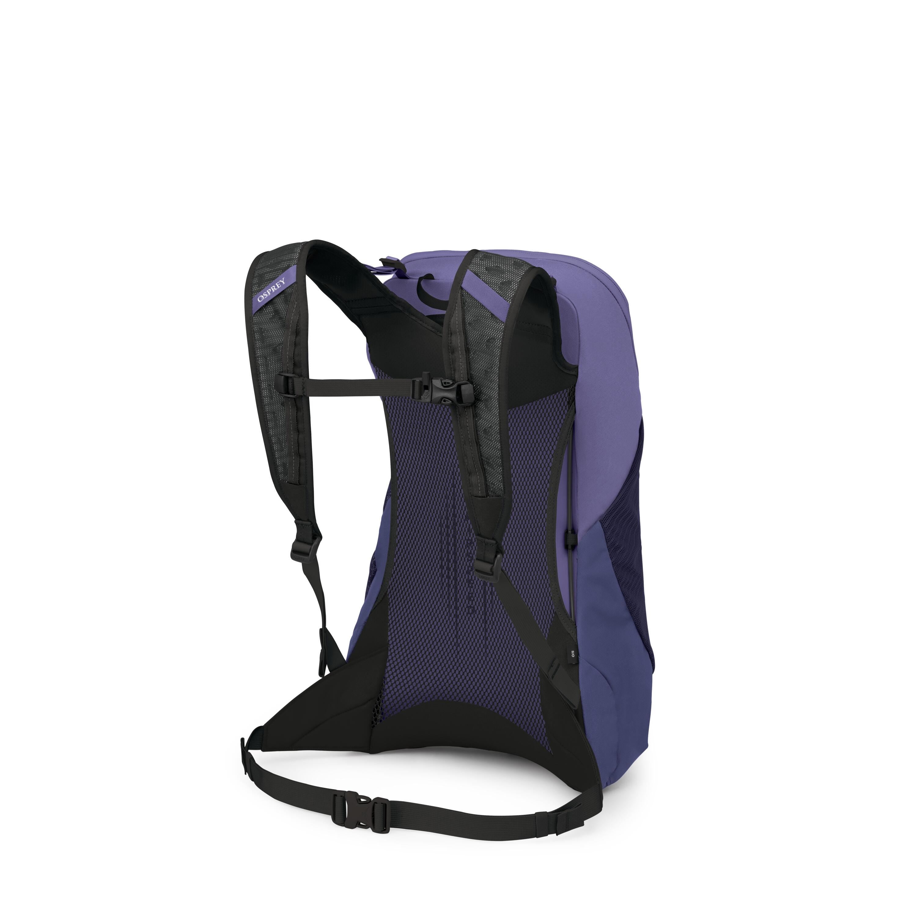 Osprey Hikelite LT 16 Hiking Backpack 16L in Botswana Purple — angle view 3