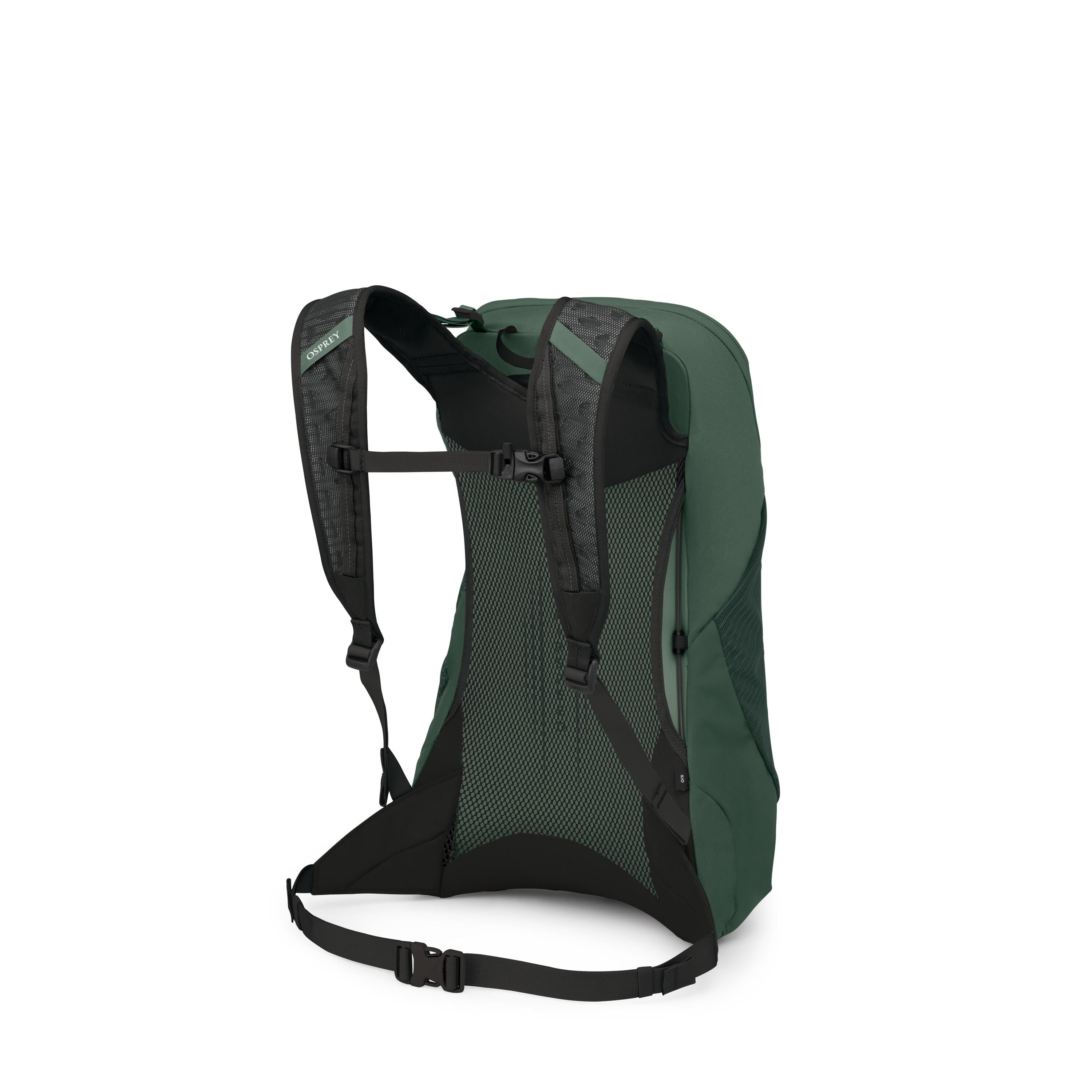 Osprey Hikelite LT 16 Hiking Backpack 16L in Tundra Green — angle view 3