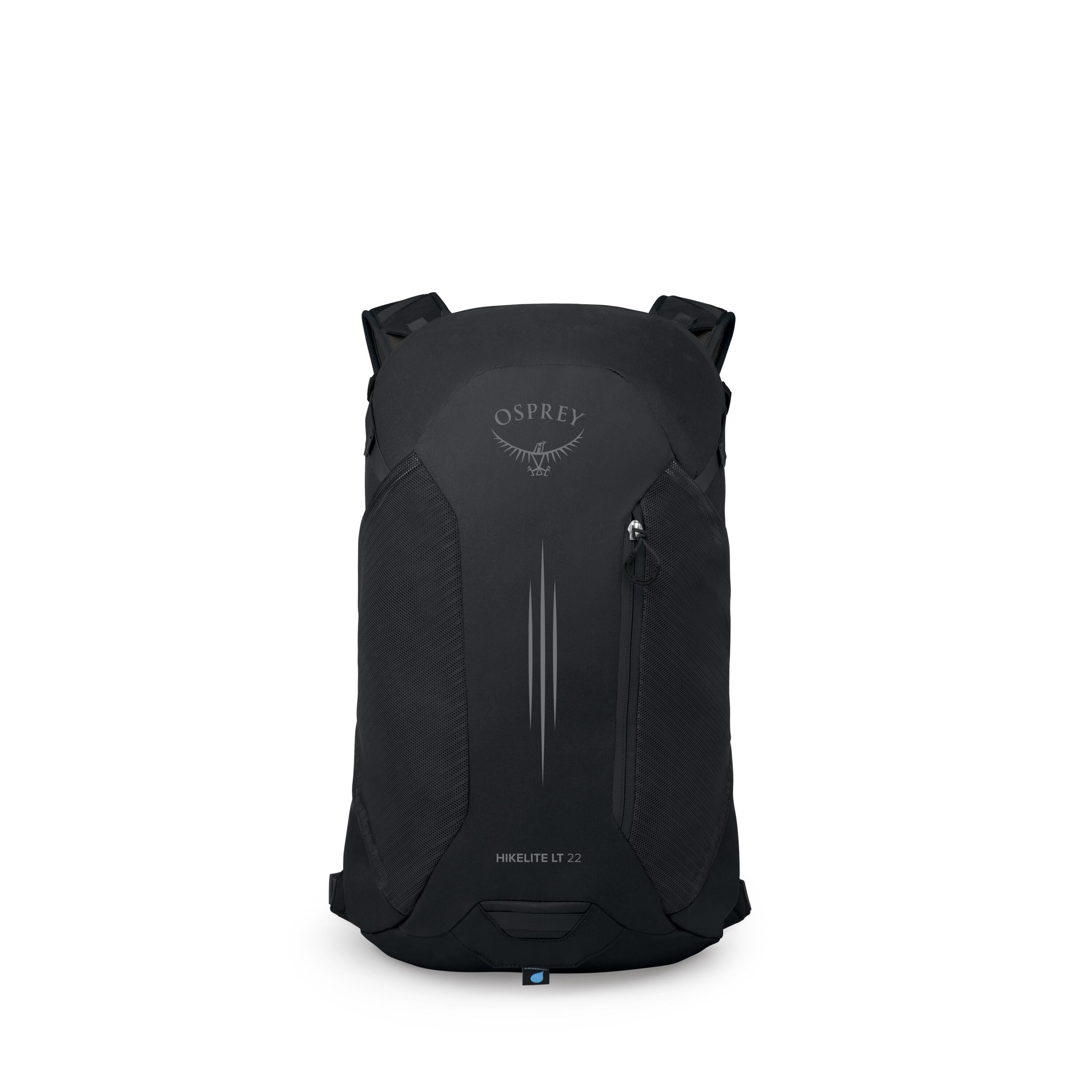 Osprey Hikelite LT 22 Hiking Backpack 22L in Black — front view