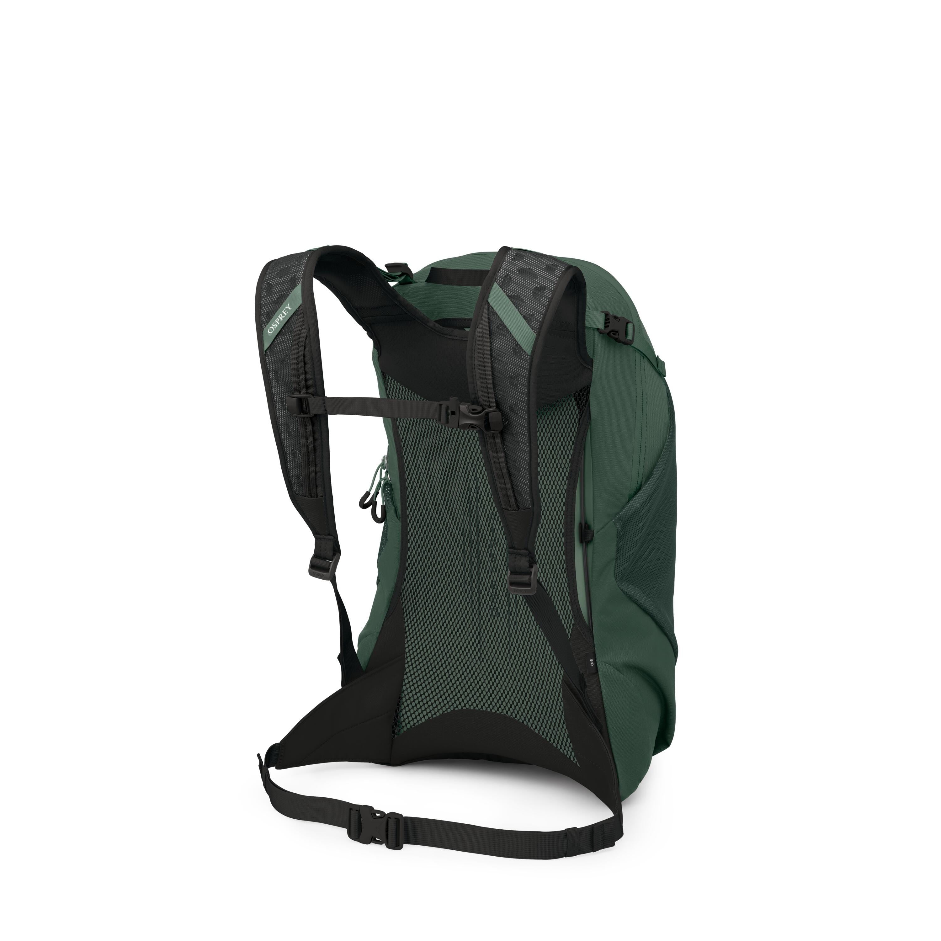 Osprey Hikelite LT 22 Hiking Backpack 22L in Tundra Green — angle view 3