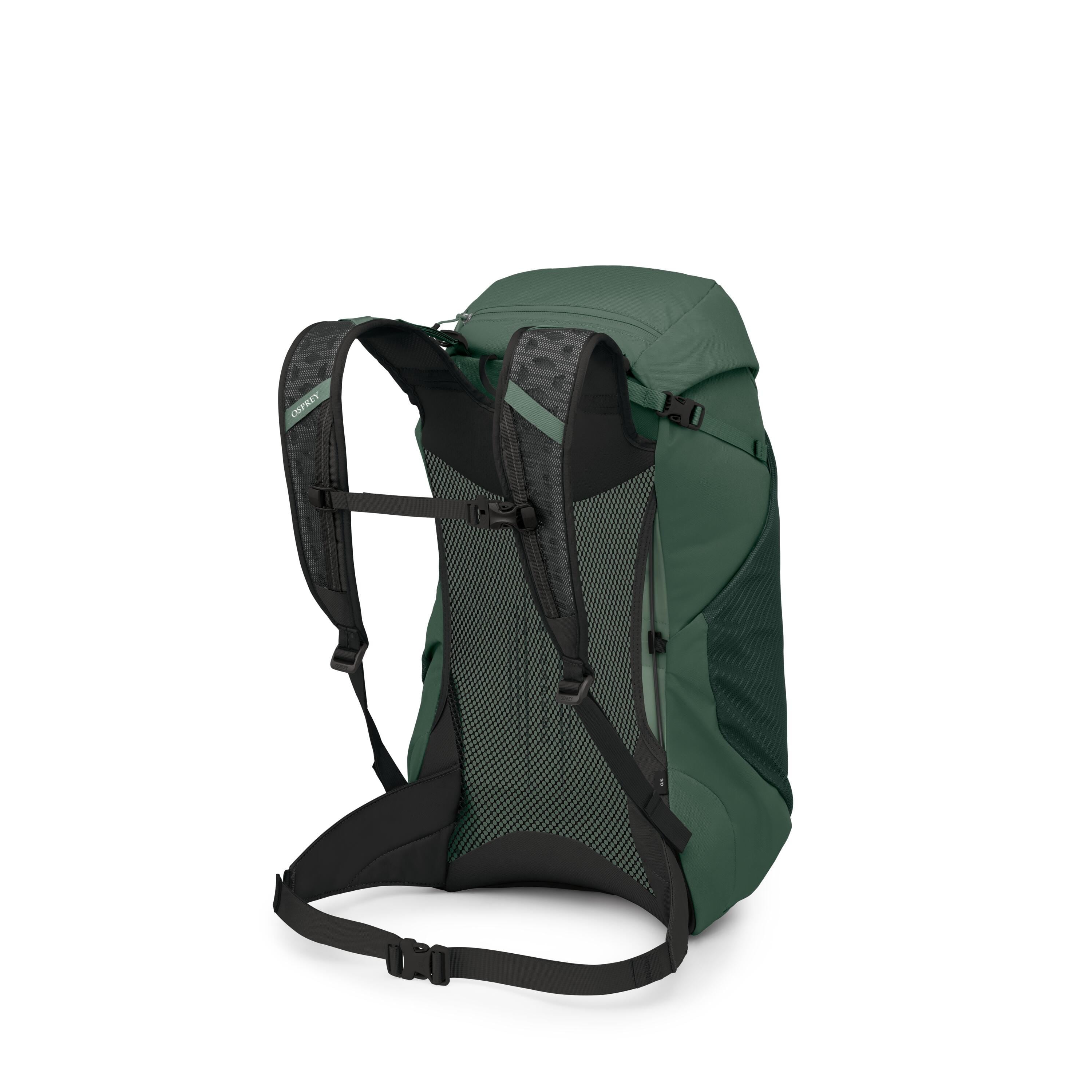 Osprey Hikelite LT 30 Hiking Backpack 30L in Tundra Green — angle view 3
