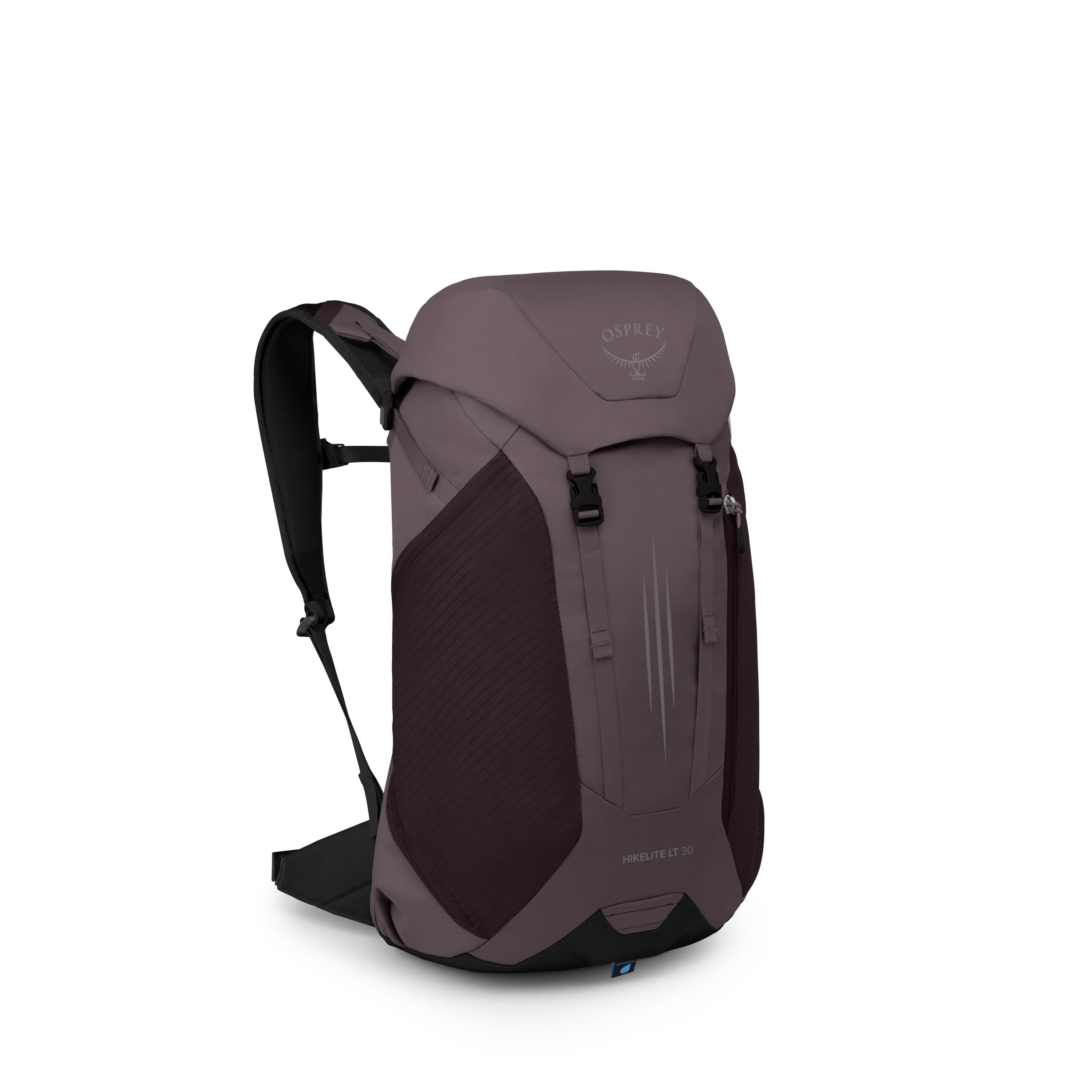 Osprey Hikelite LT 30 Hiking Backpack 30L in Graphite Purple — angle view 2