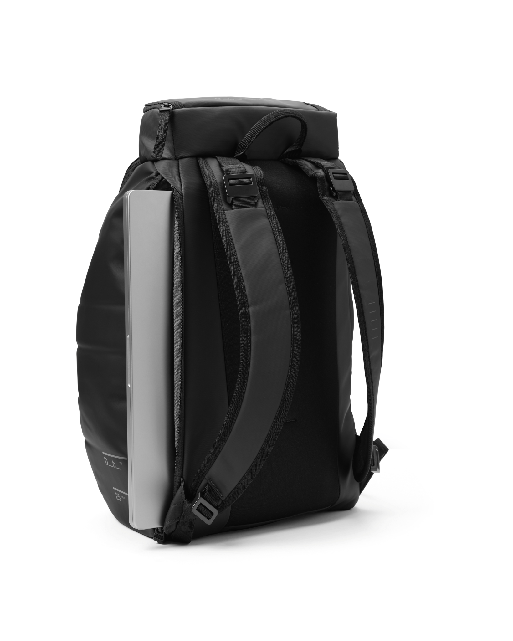 Db Journey Hugger Backpack 25L in Black Out — packed view # color_Black Out