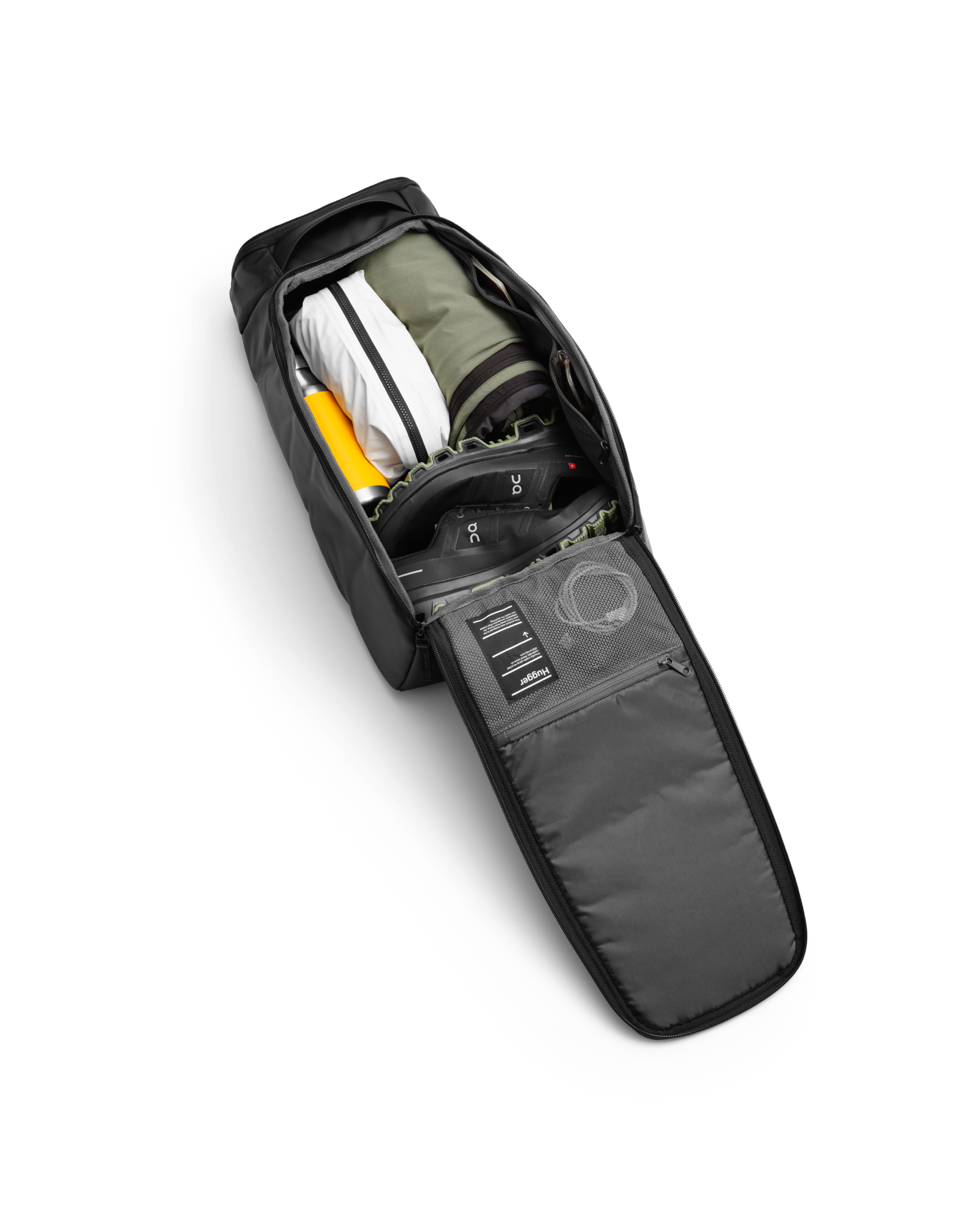 Db Journey Hugger Backpack 25L in Black Out — packed view 3 # color_Black Out