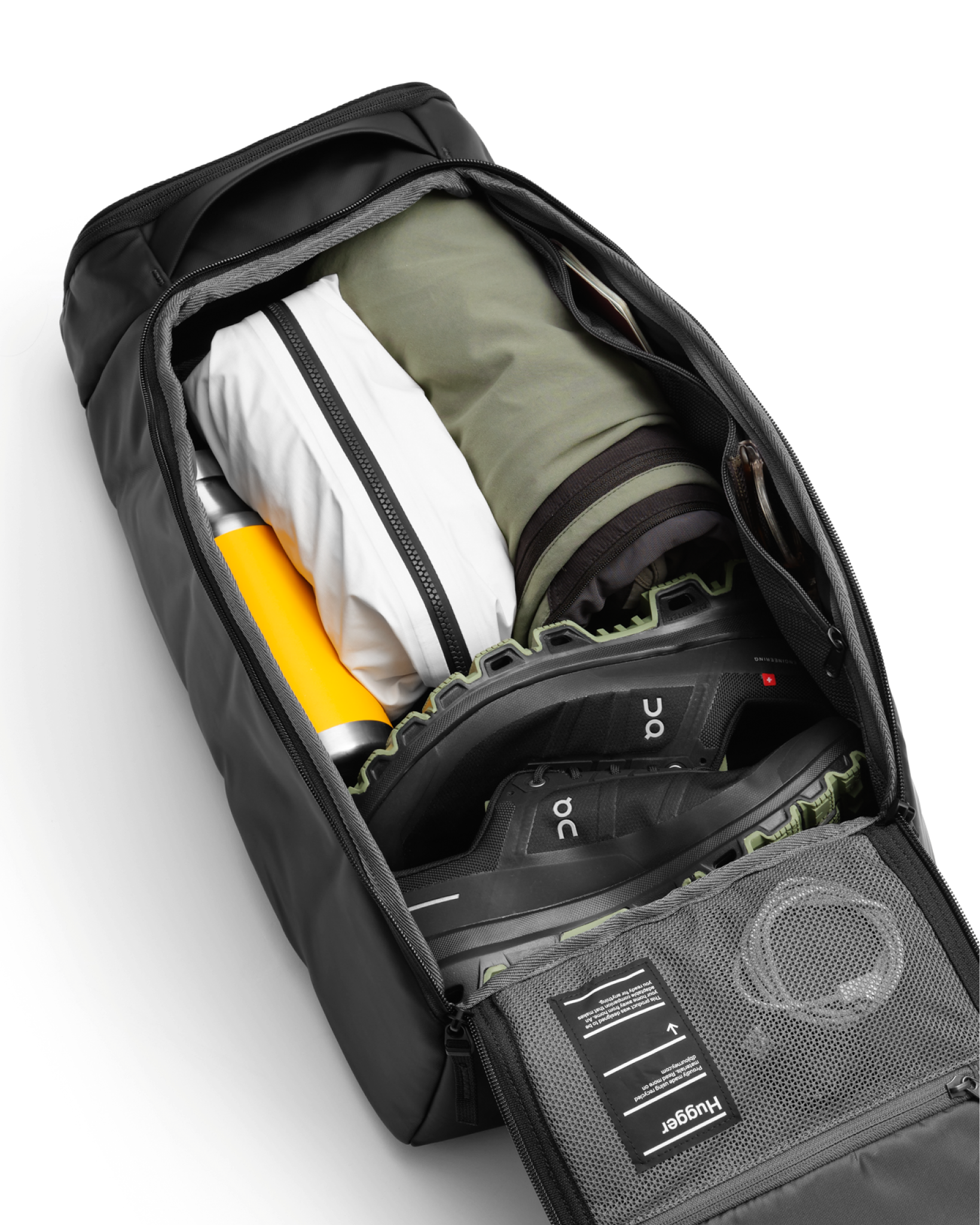 Db Journey Hugger Backpack 25L in Black Out — packed view 4 # color_Black Out