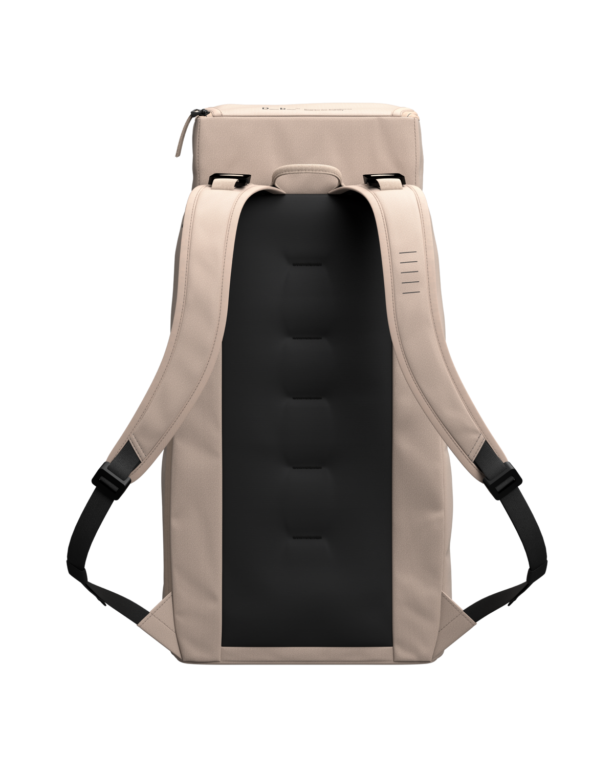 Db Journey Hugger Backpack 30L in Fogbow Beige — back view # color_Fogbow Beige