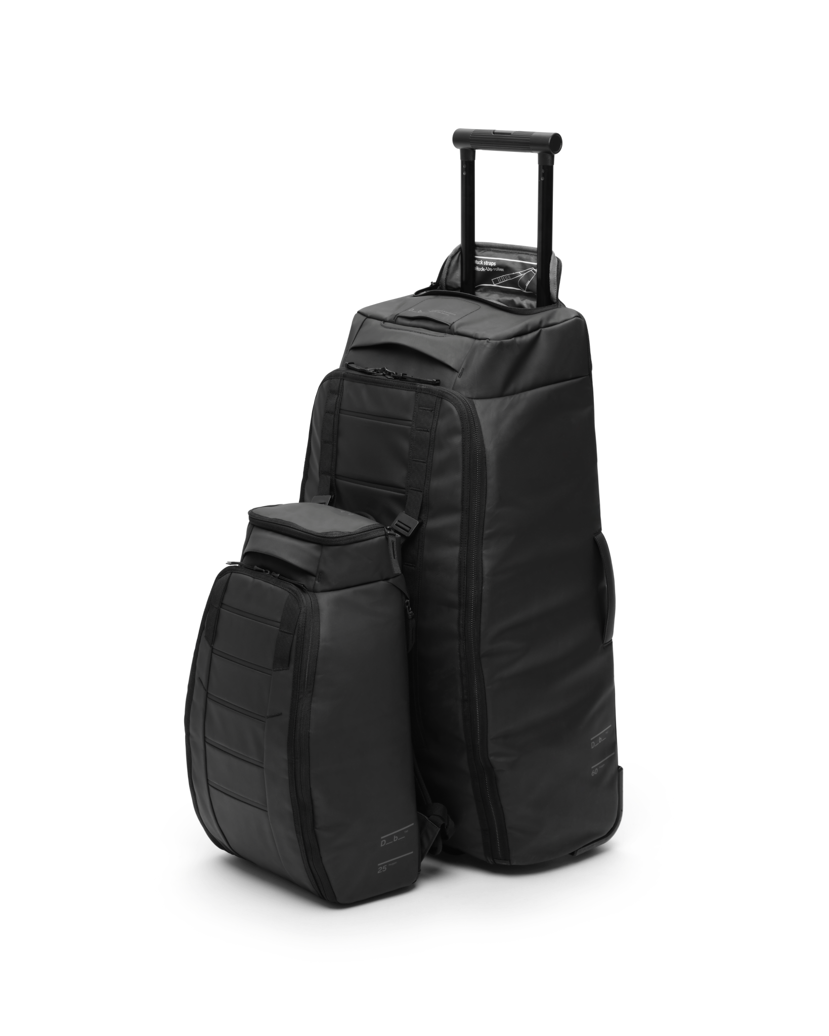 Db Journey Hugger Backpack 25L in Black Out — angle view 3 # color_Black Out