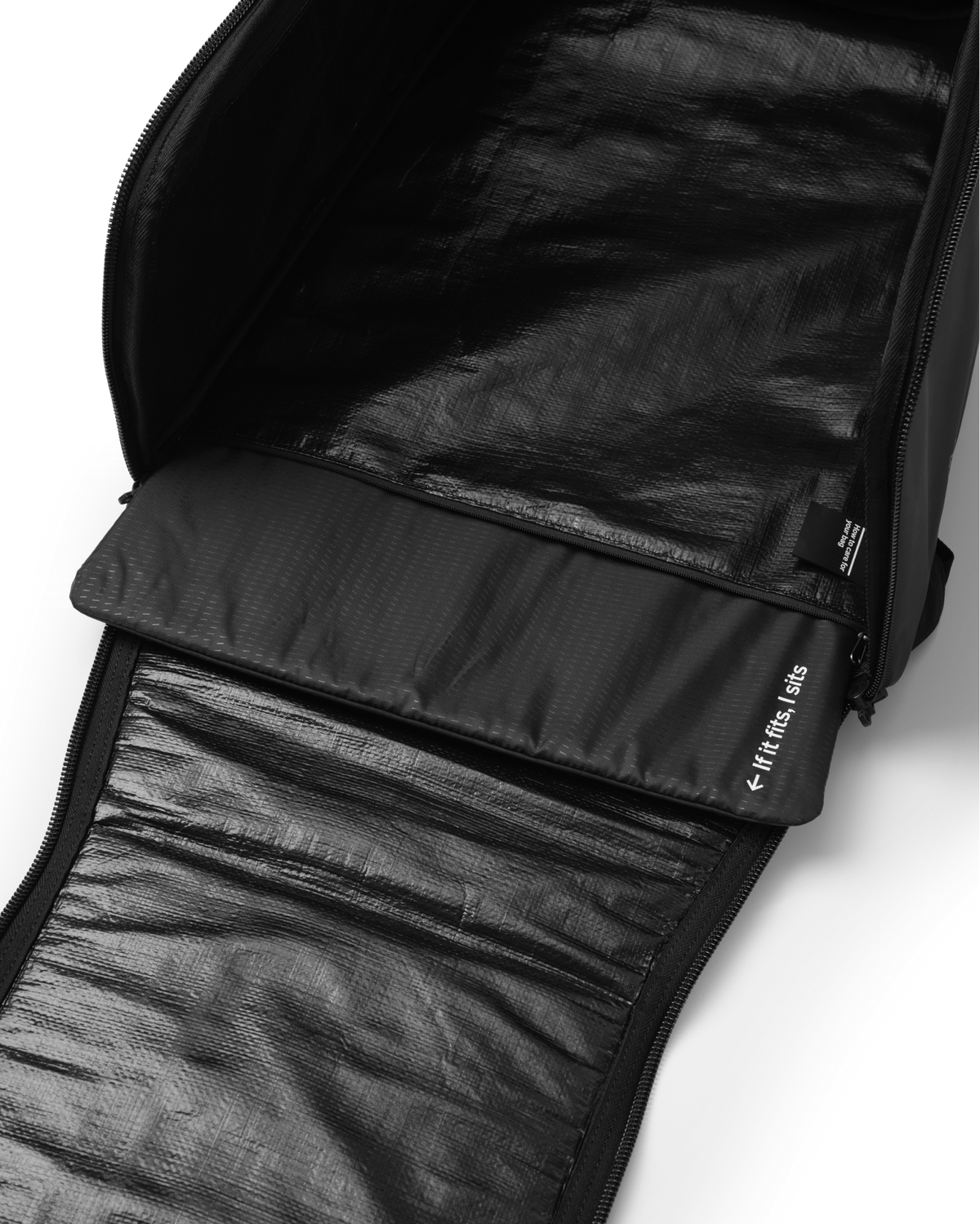 Db Journey Hugger Bootpack 45L in Black Out — detail view