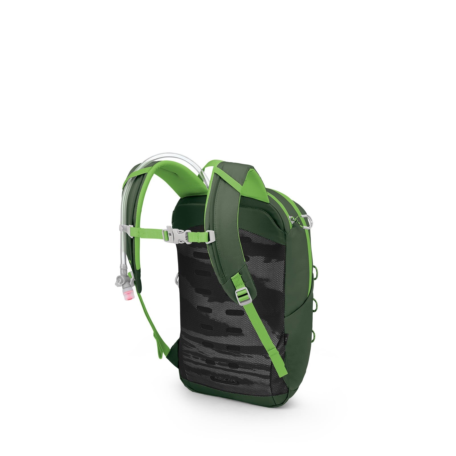 Osprey Hydrajet 12 Kids Hydration Pack 12L in Green Canopy — angle view 3