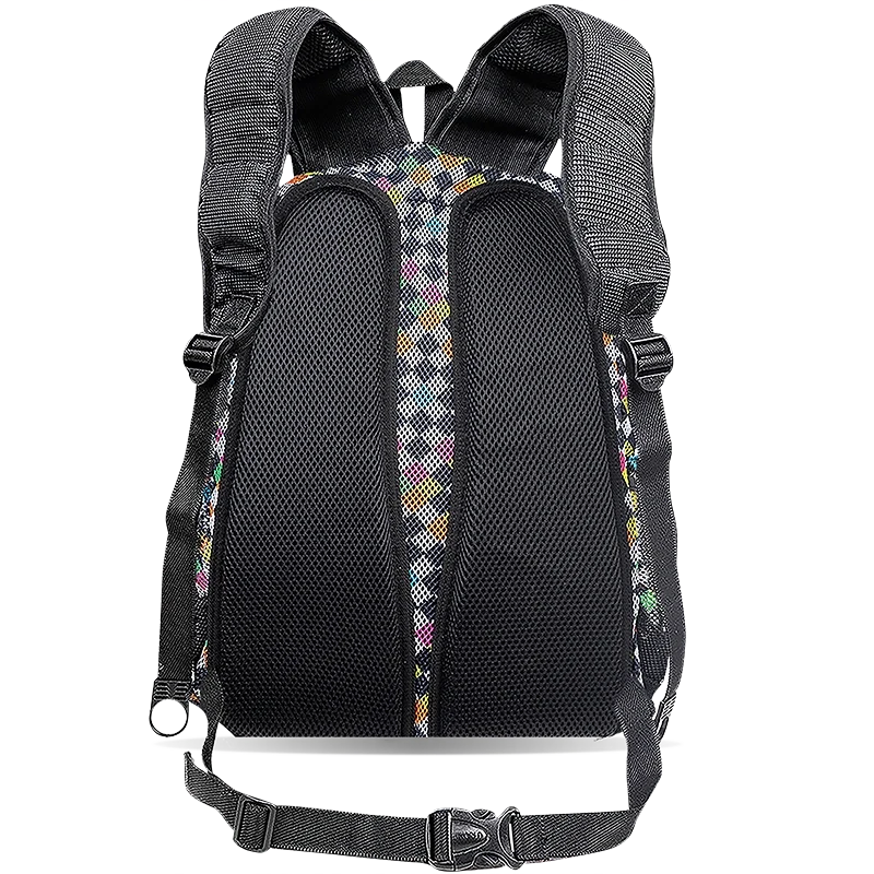 J World Mesh Backpack in Checkers — back view # color_Checkers