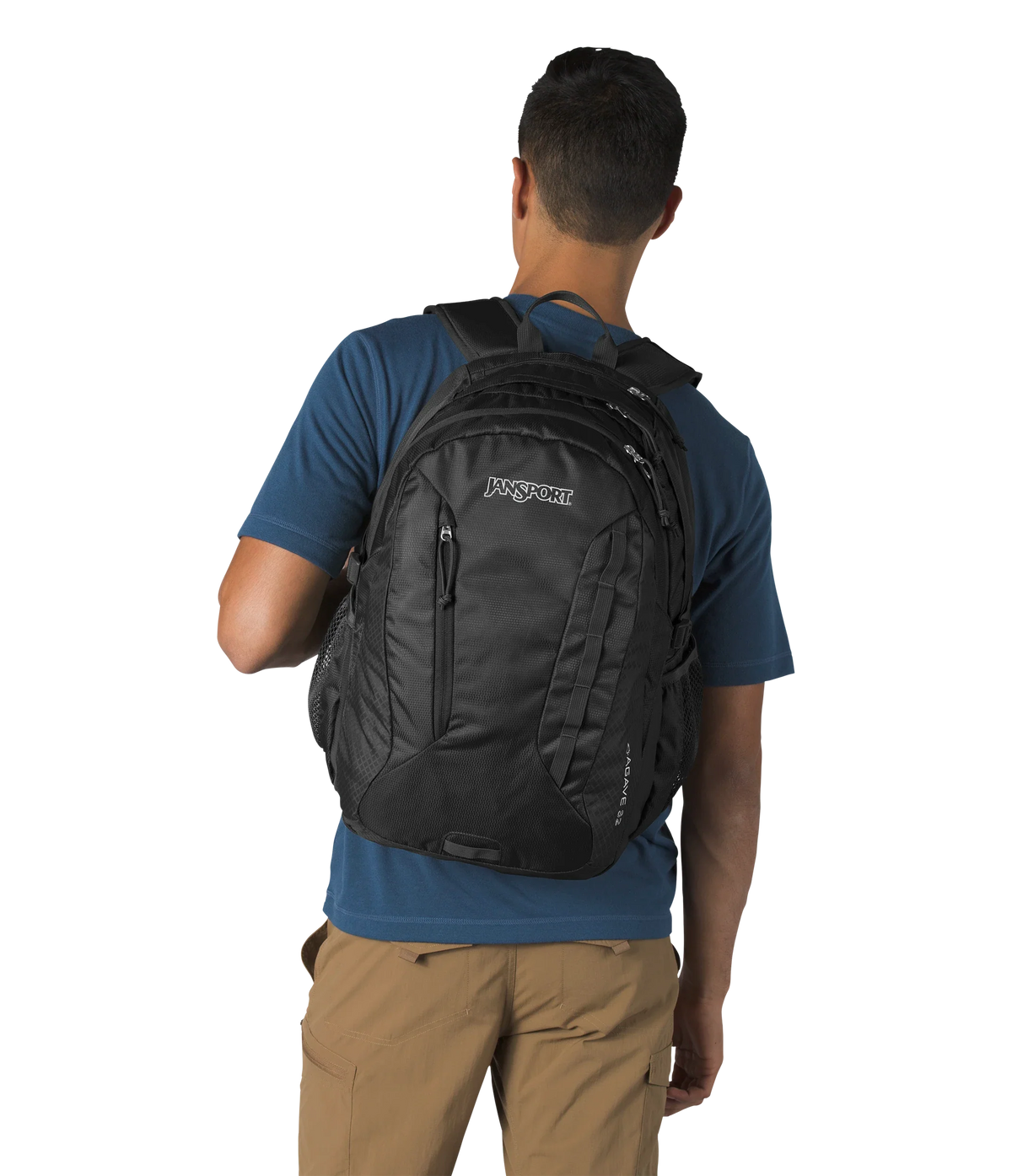 JanSport Agave Backpack in Black — lifestyle # color_Black