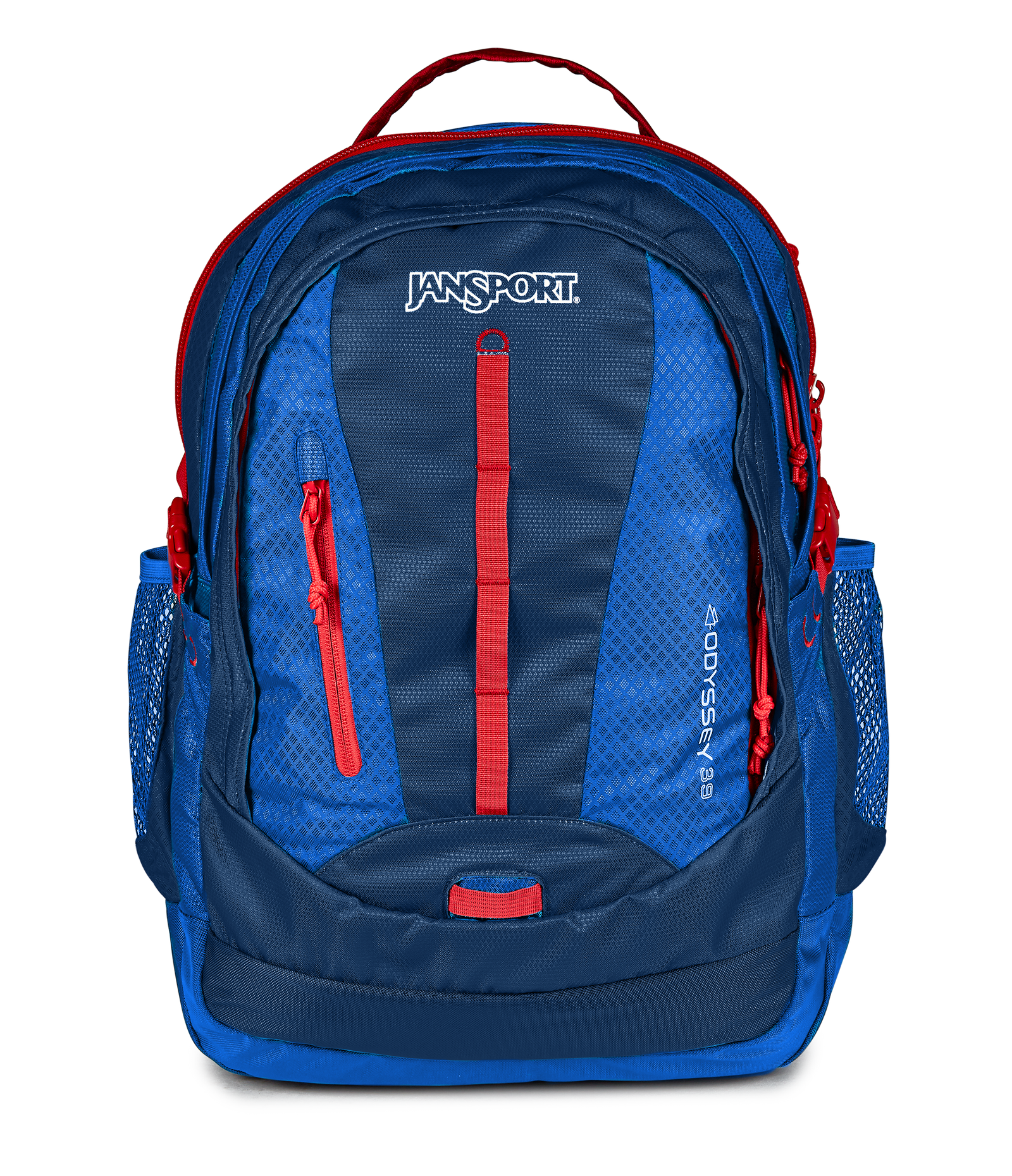 JanSport Odyssey Backpack in Navy — front view # color_Navy