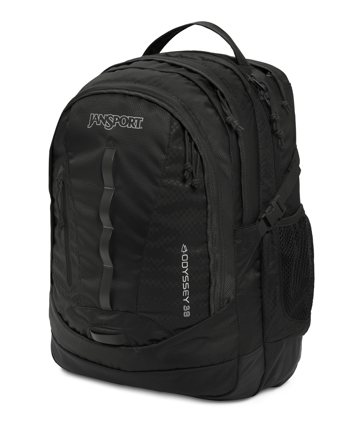 JanSport Odyssey Backpack in Black — side view