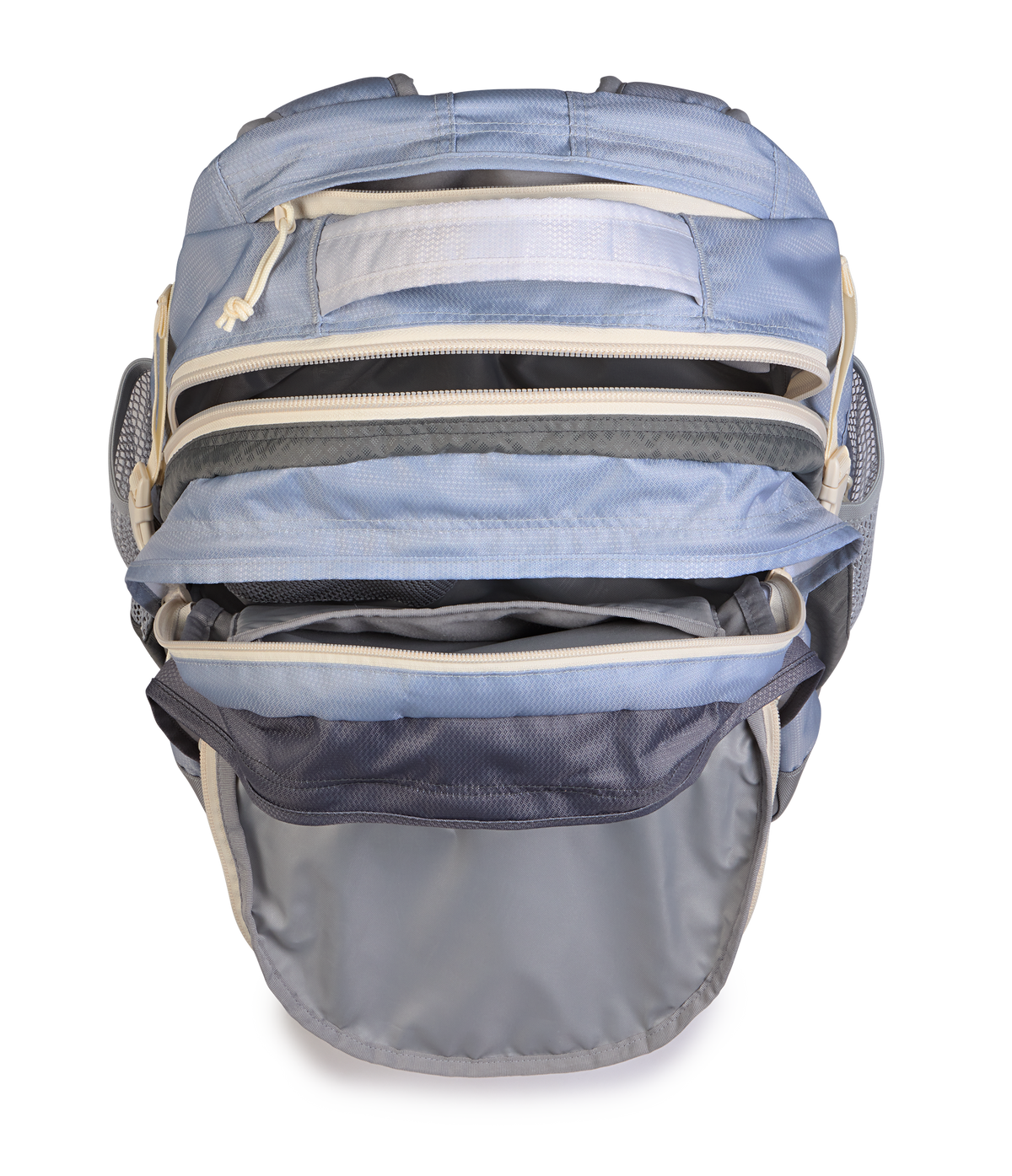 JanSport Odyssey Backpack in Grounded Grey — interior view