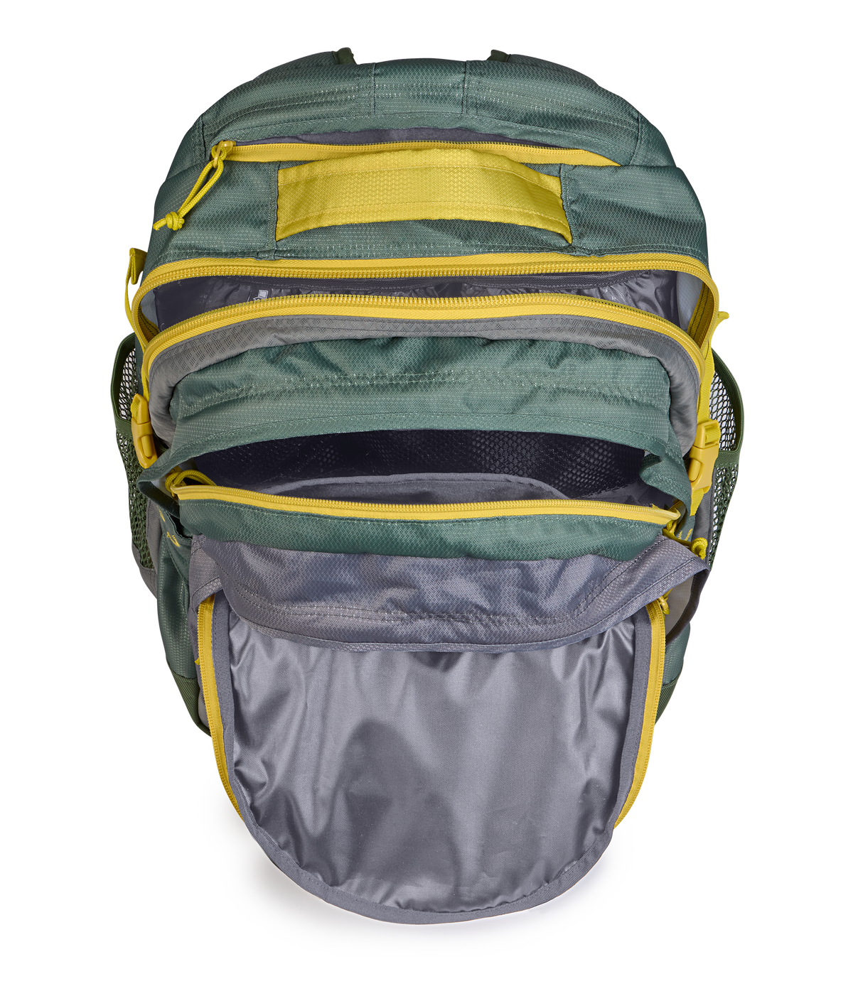 JanSport Odyssey Backpack in Cargo Green — interior view