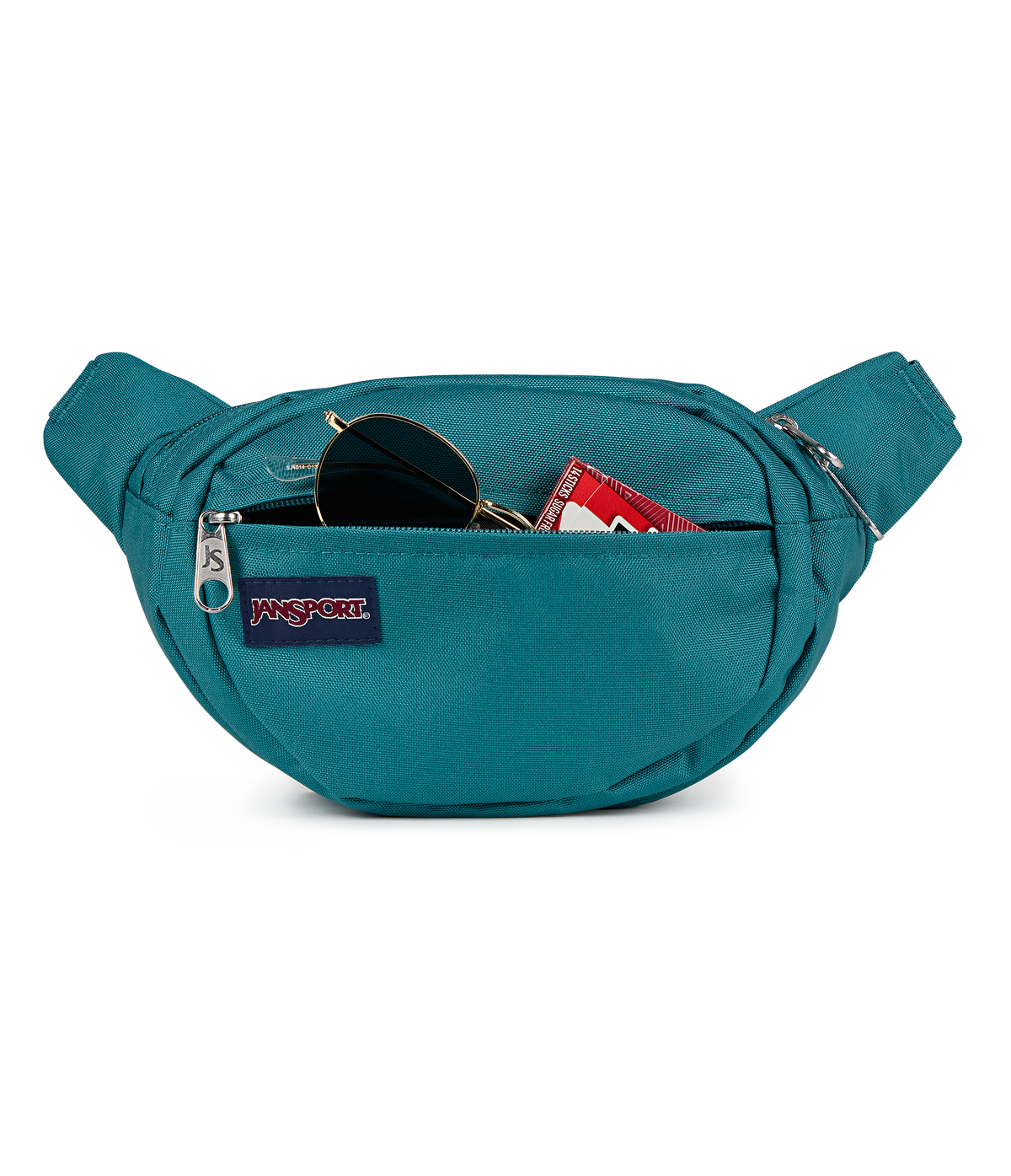 JanSport Fifth Avenue Fanny Pack in Emerald Pool — detail view