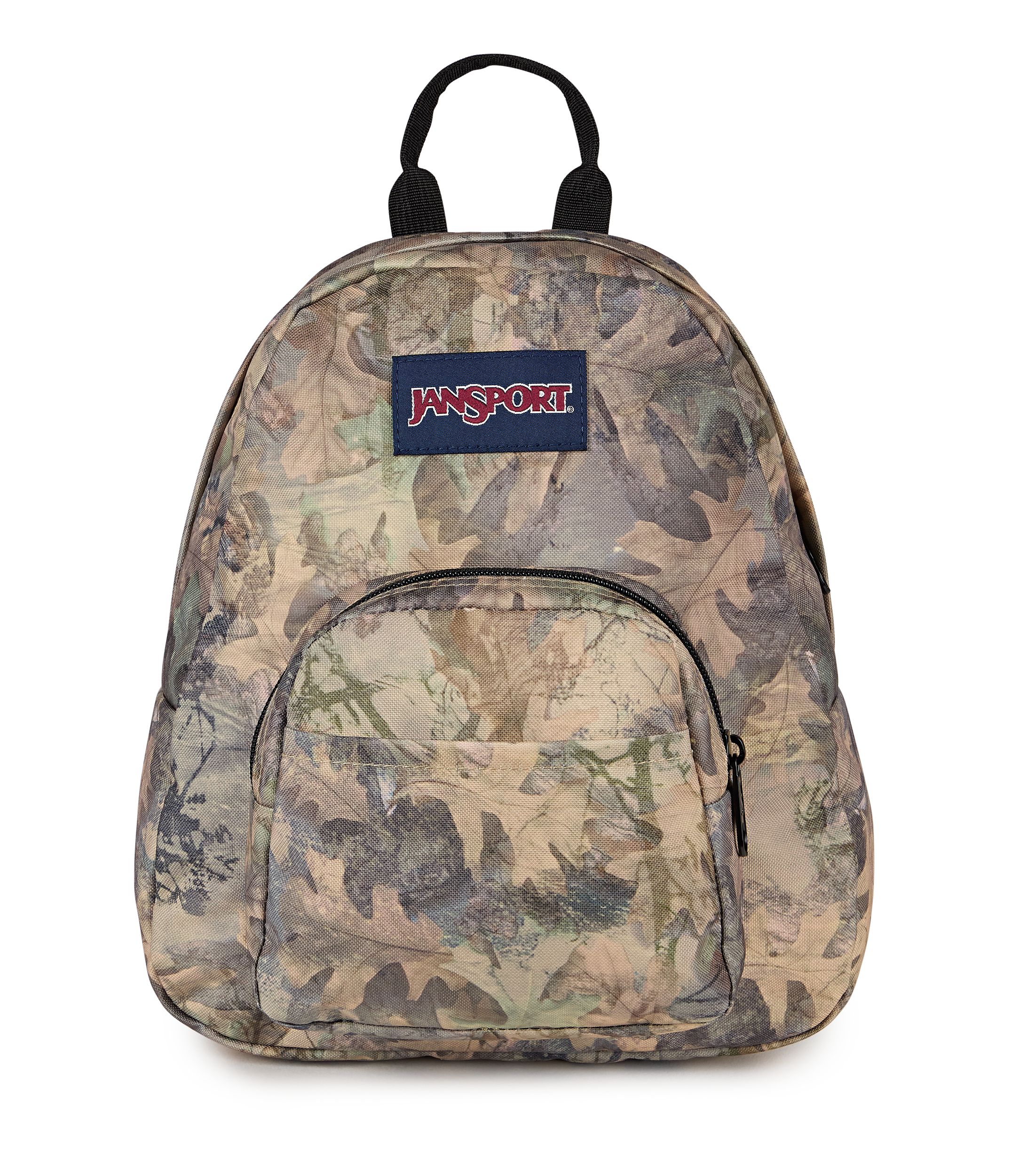 JanSport Half Pint in Bogcore Camo — front view