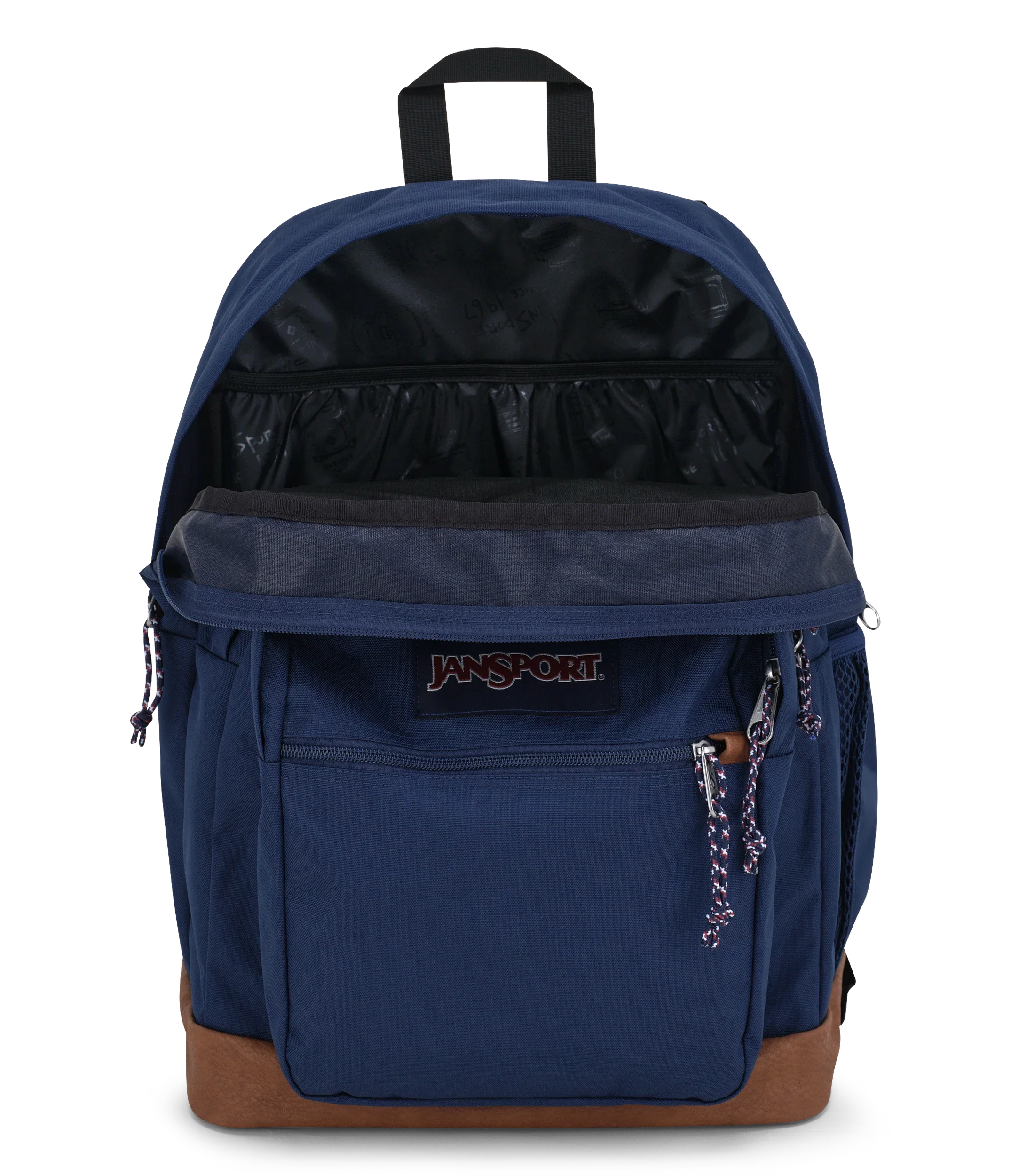 JanSport Cool Student Backpack 34L in Navy — interior view # color_Navy