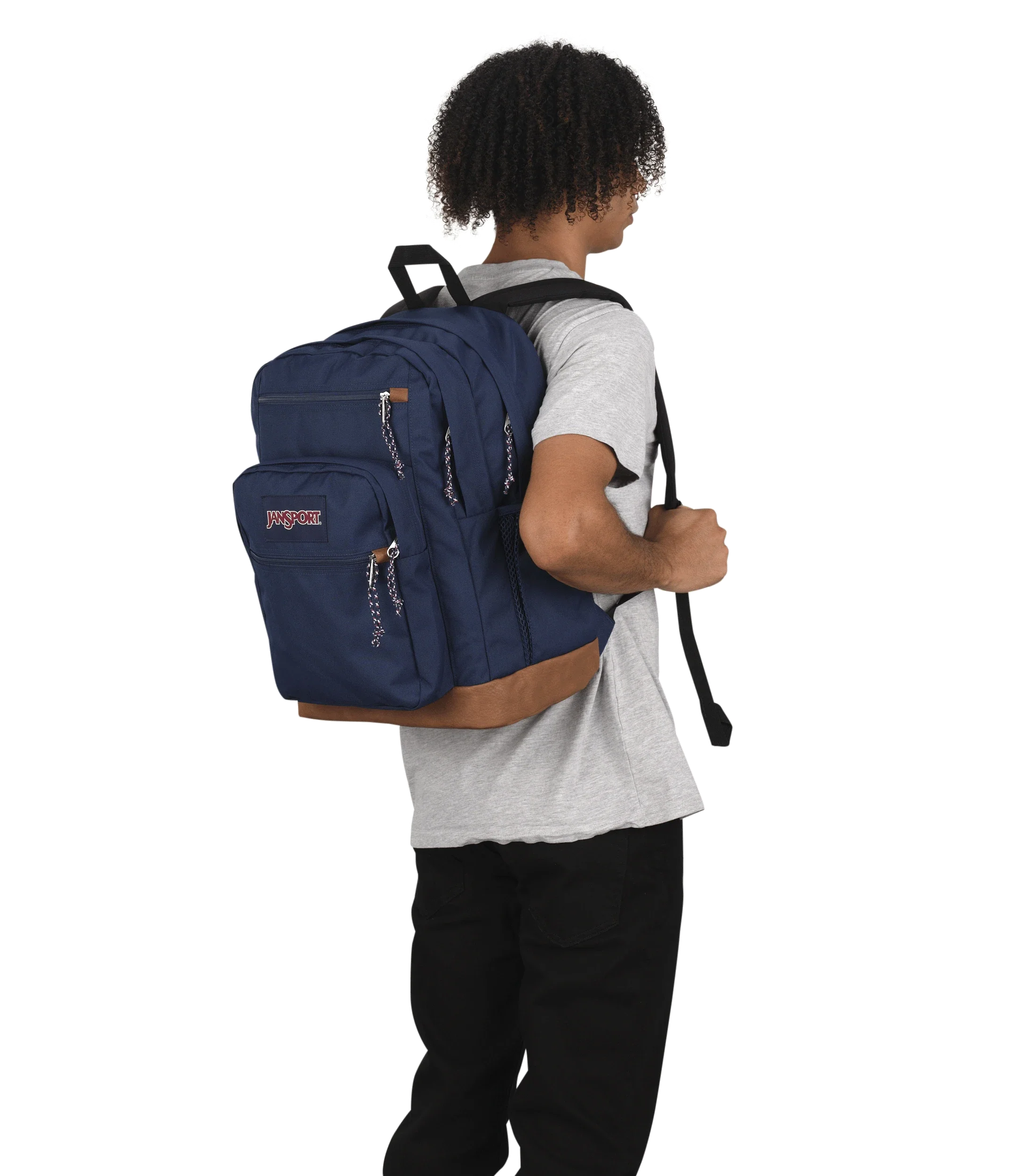 JanSport Cool Student Backpack 34L in Navy — lifestyle # color_Navy