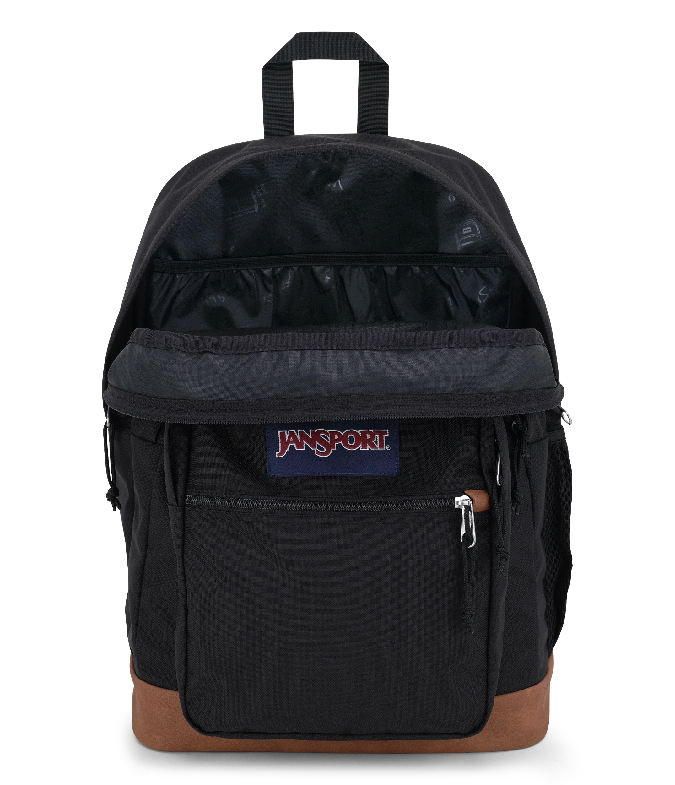 JanSport Cool Student Backpack 34L in Black — interior view # color_Black