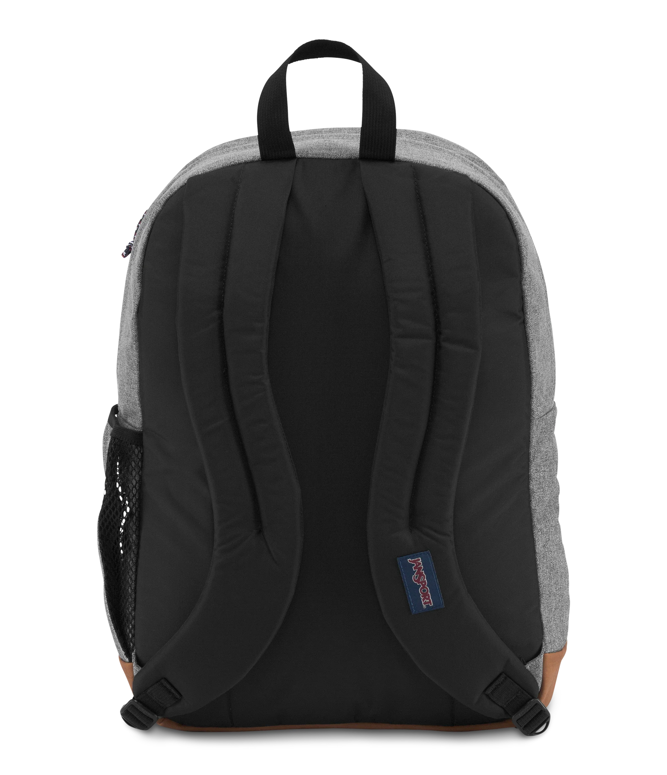 JanSport Cool Student Backpack 34L in Grey Letterman Poly — back view # color_Grey Letterman Poly