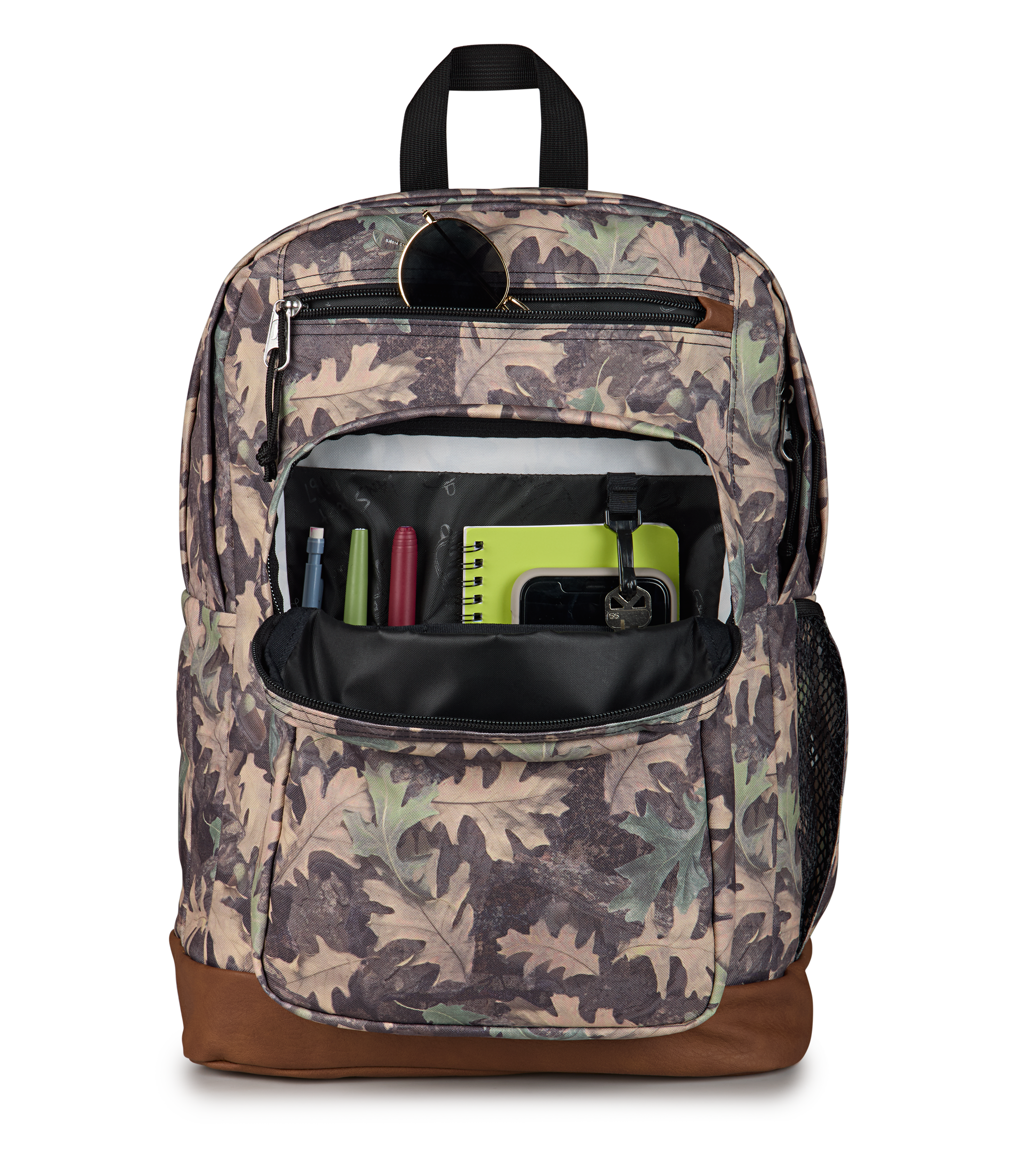 JanSport Cool Student Backpack 34L in Woodland Camo — detail view 3 # color_Woodland Camo