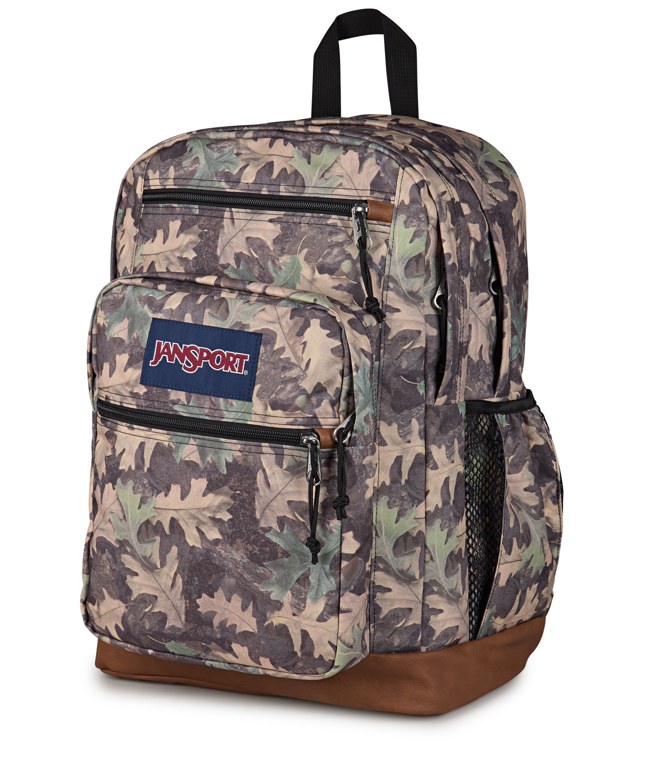 JanSport Cool Student Backpack 34L in Woodland Camo — angle view 2 # color_Woodland Camo