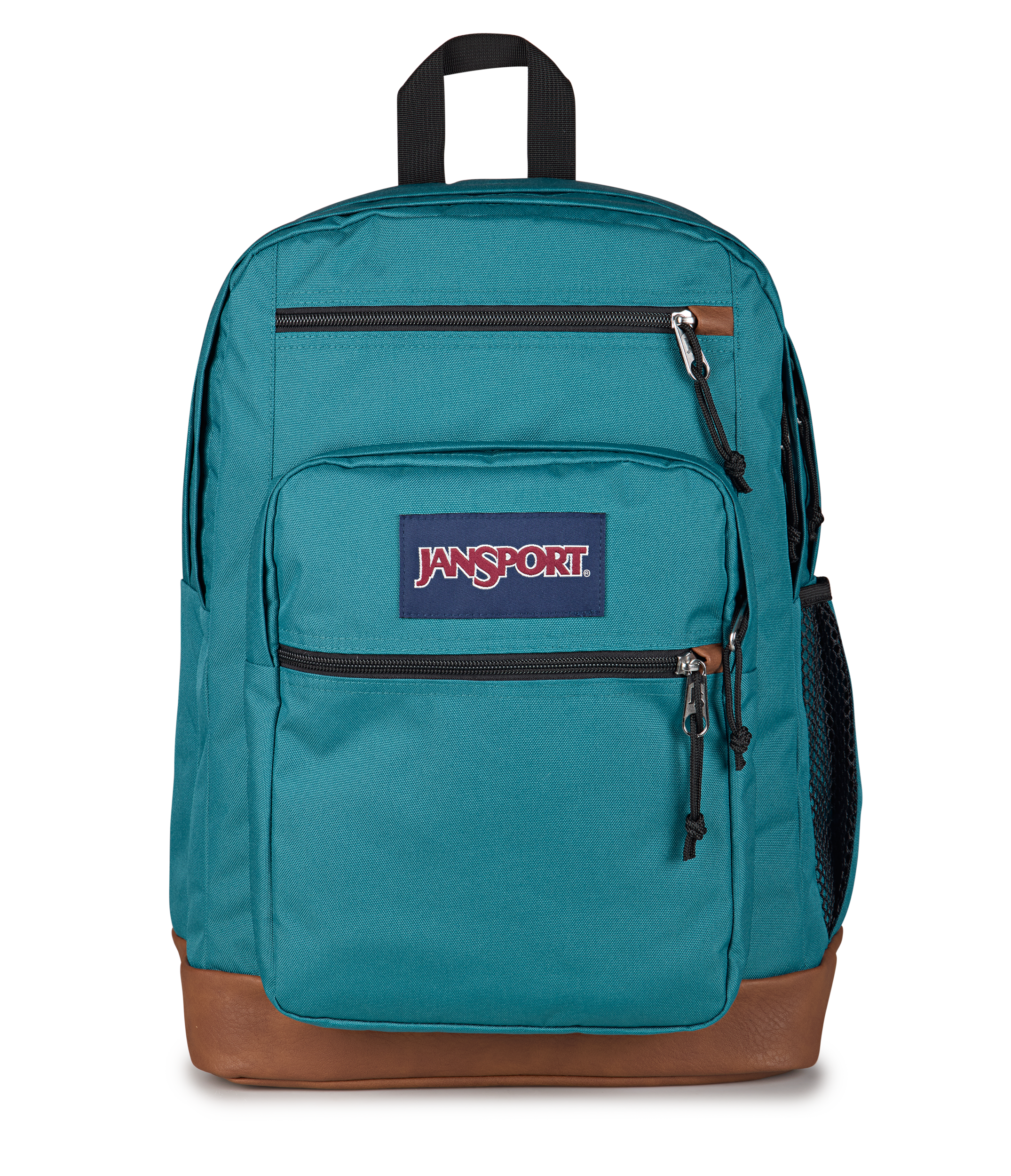 JanSport Cool Student Backpack 34L in Emerald Pool — front view # color_Emerald Pool