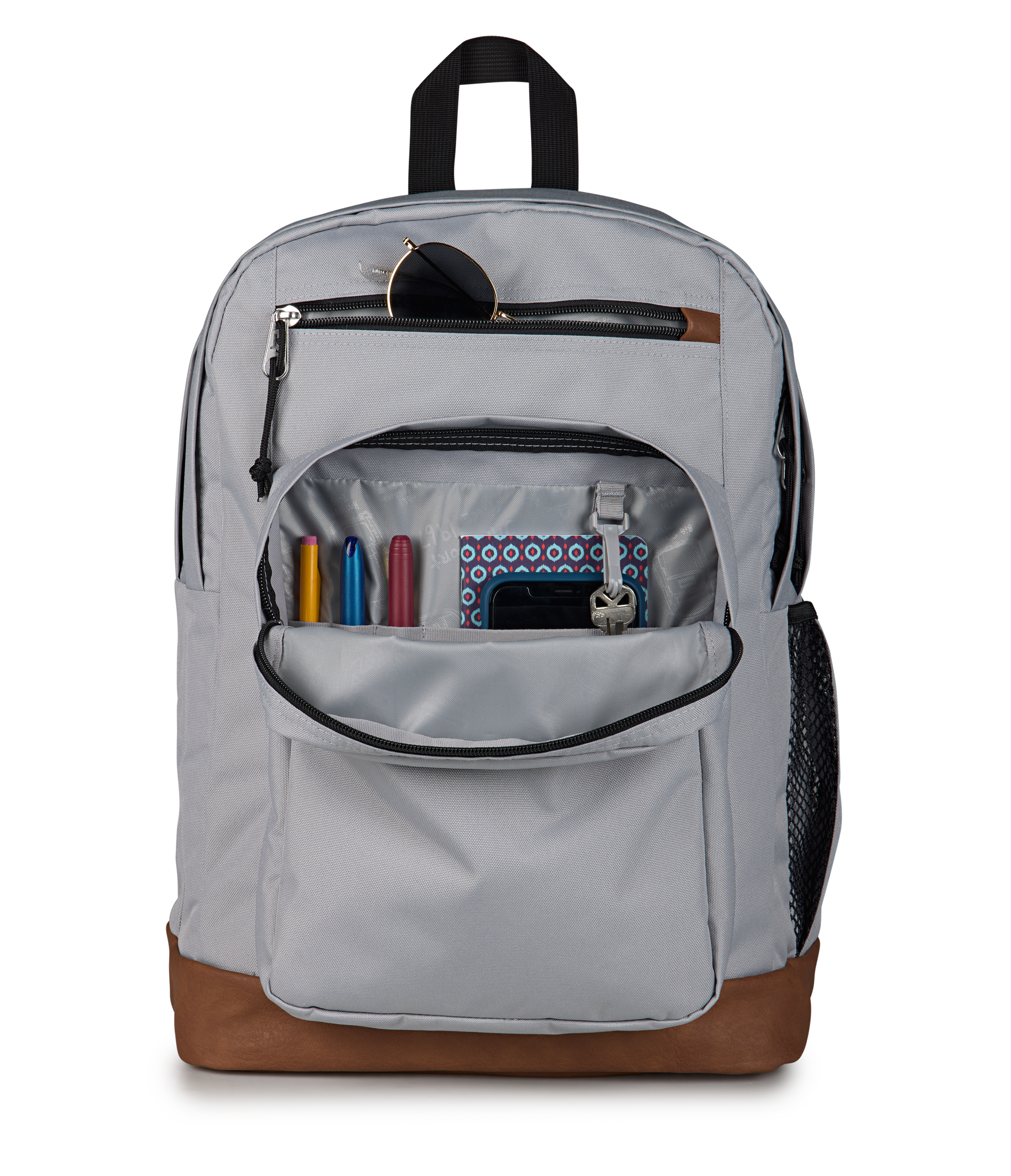 JanSport Cool Student Backpack 34L in Grounded Grey — detail view 3 # color_Grounded Grey