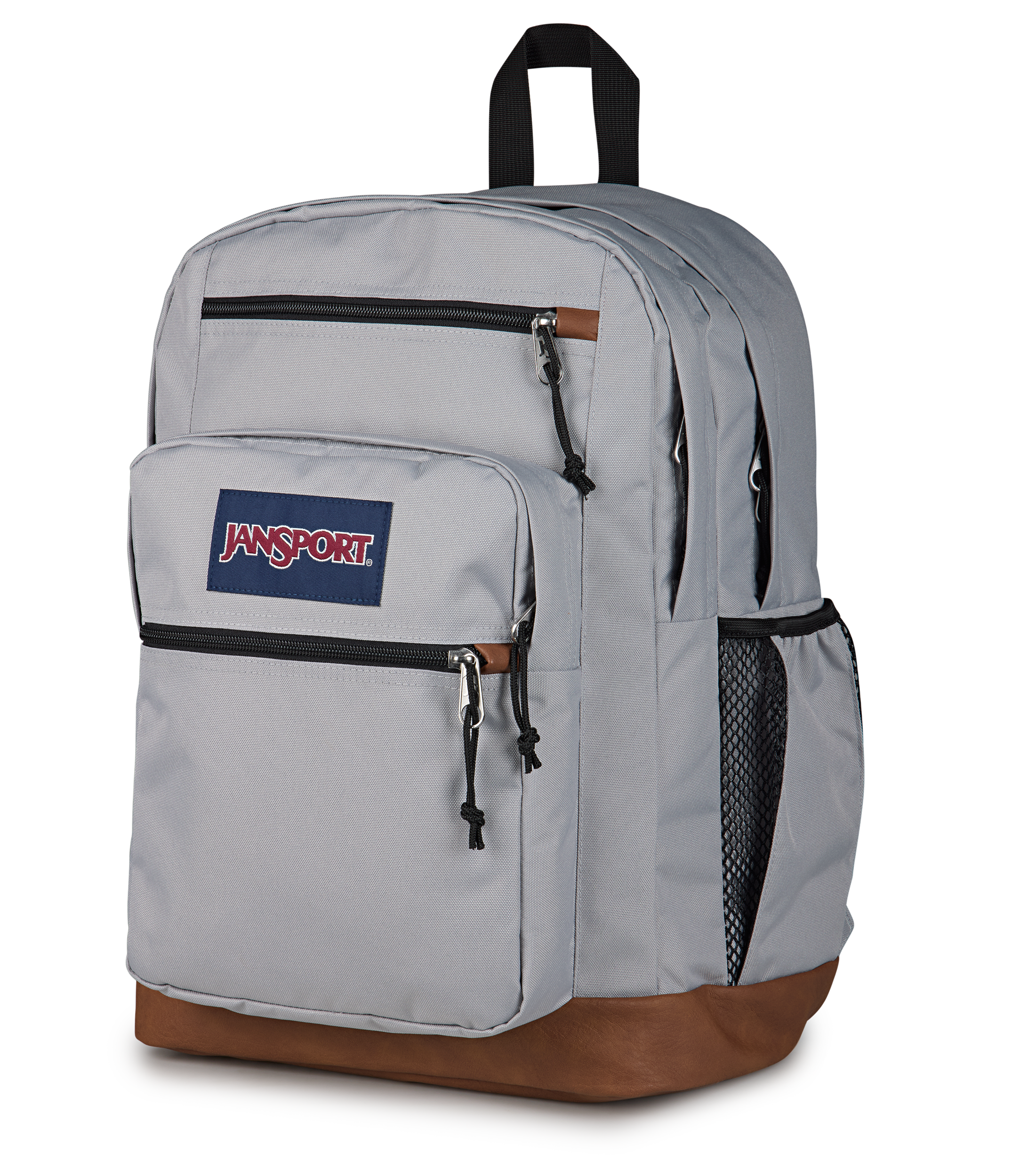 JanSport Cool Student Backpack 34L in Grounded Grey — angle view 2 # color_Grounded Grey