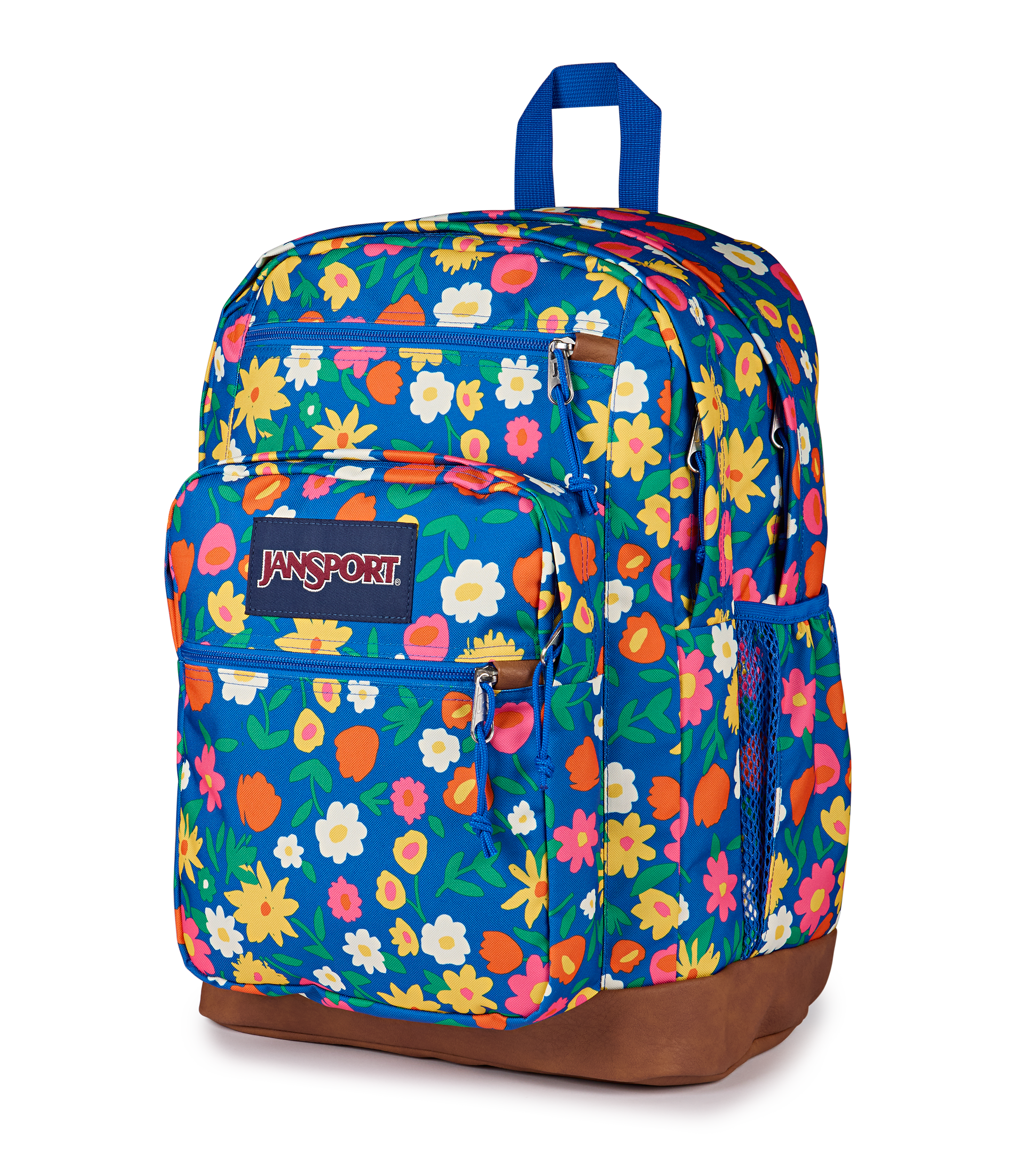 JanSport Cool Student Backpack 34L in Flower Market — angle view 2 # color_Flower Market