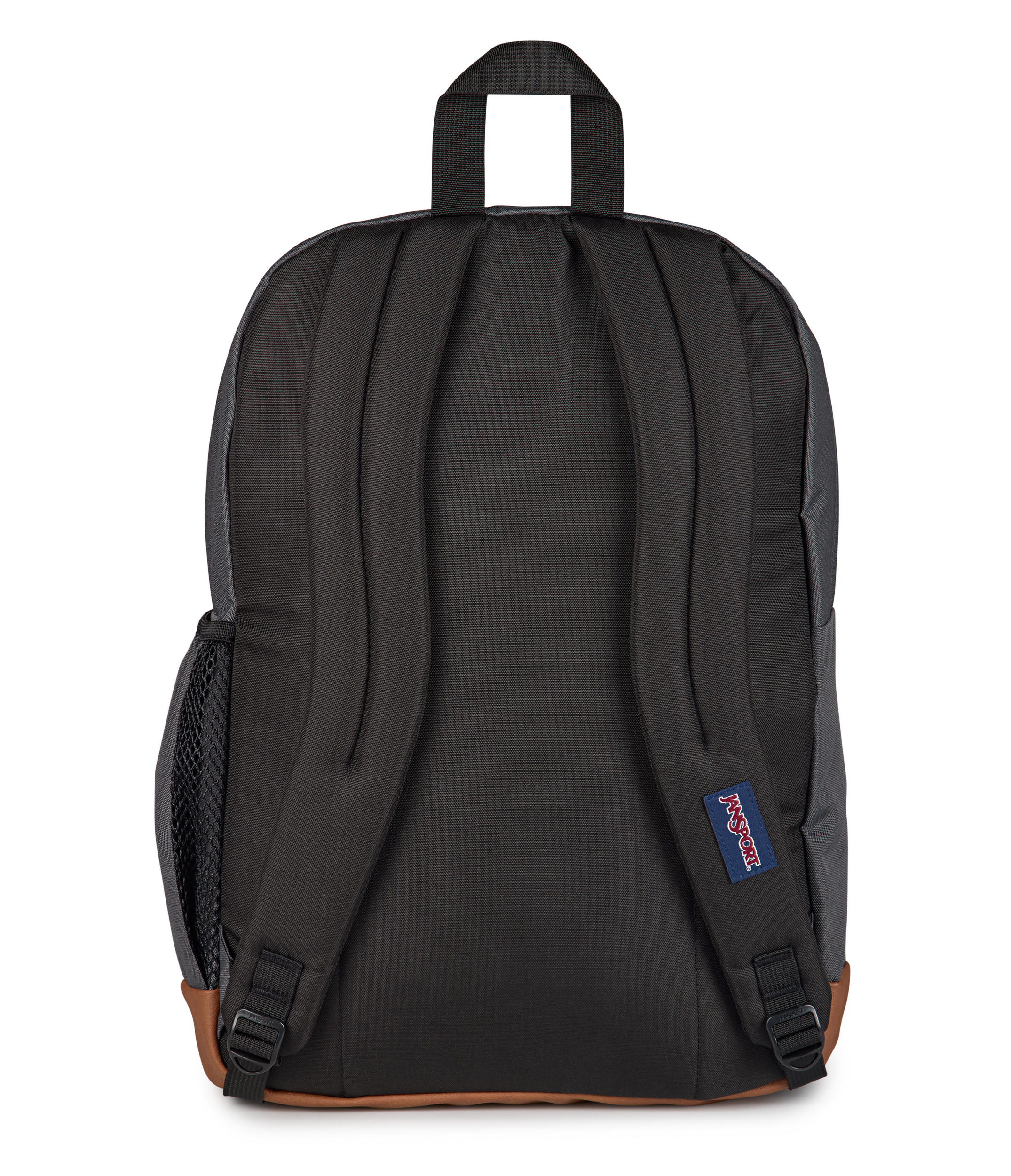 JanSport Cool Student Backpack 34L in Smokey Grit — back view # color_Smokey Grit