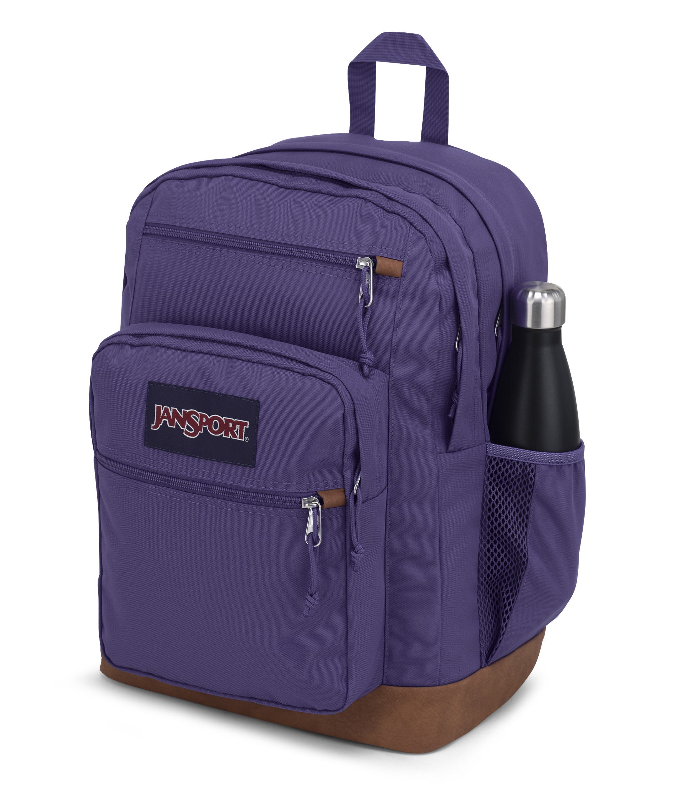 JanSport Cool Student Backpack 34L in Grape Jelly — detail view # color_Grape Jelly
