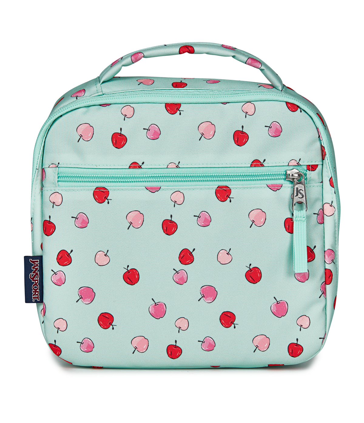 JanSport Lunch Break in Apple Orchard Magic Mint — front view # color_Apple Orchard Magic Mint