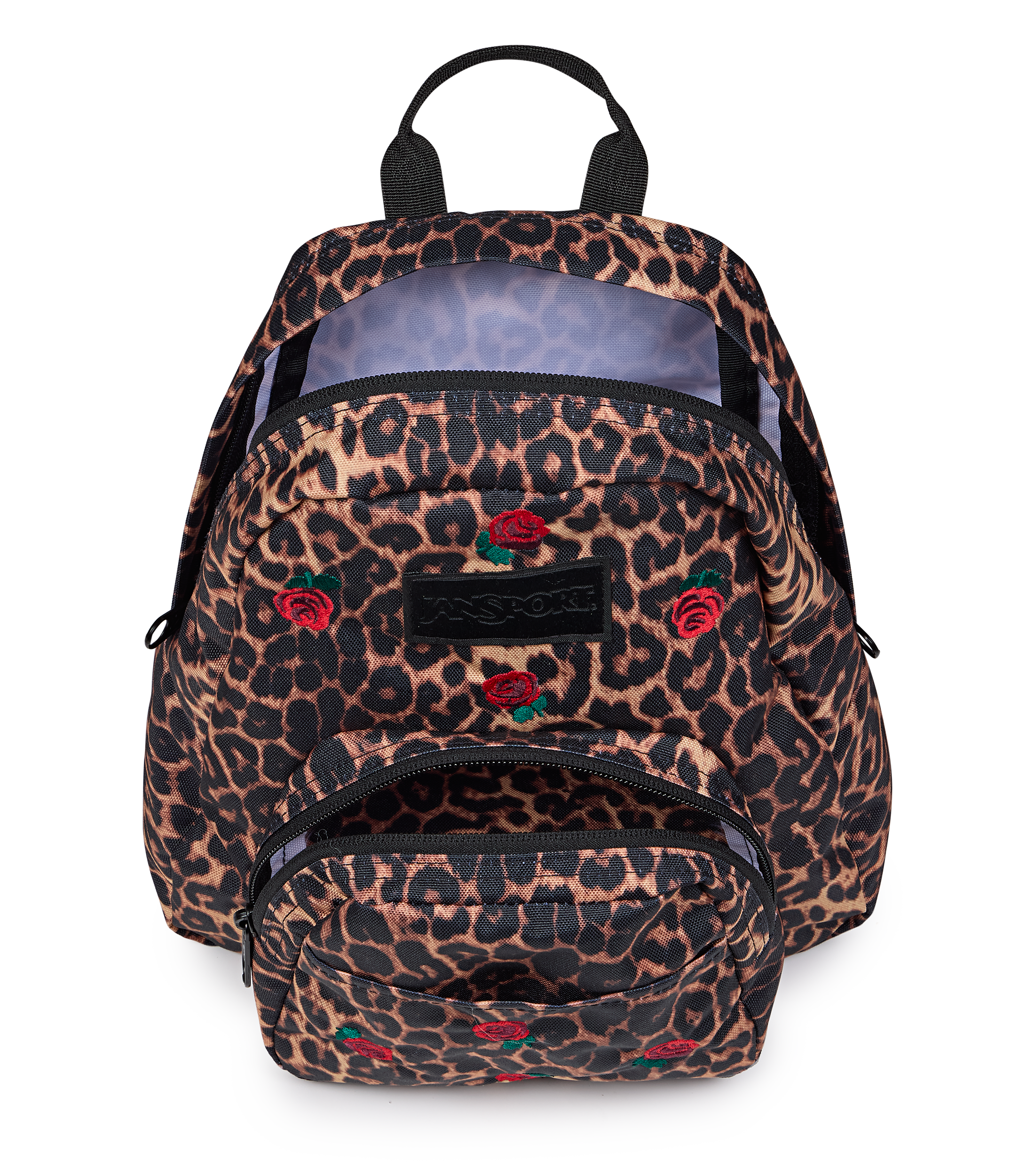 JanSport Half Pint FX in Leopard Rose — angle view 2