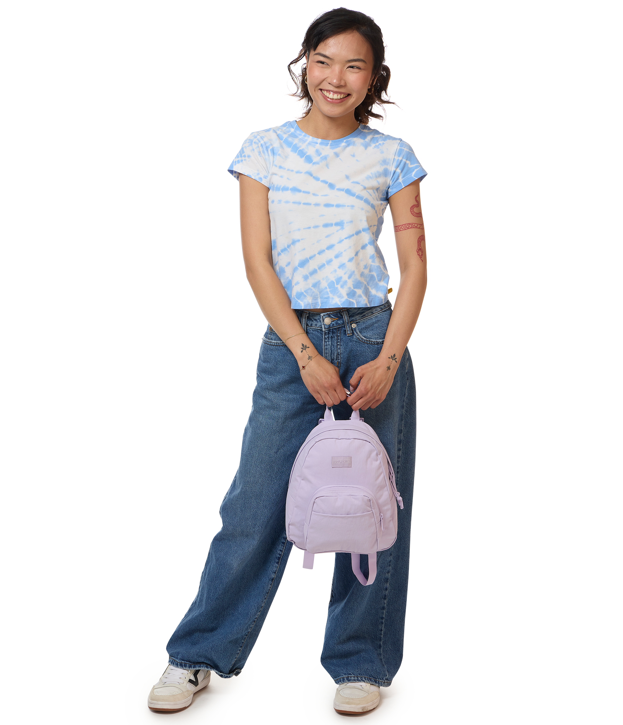 JanSport Half Pint FX in Pastel Lilac — angle view 2