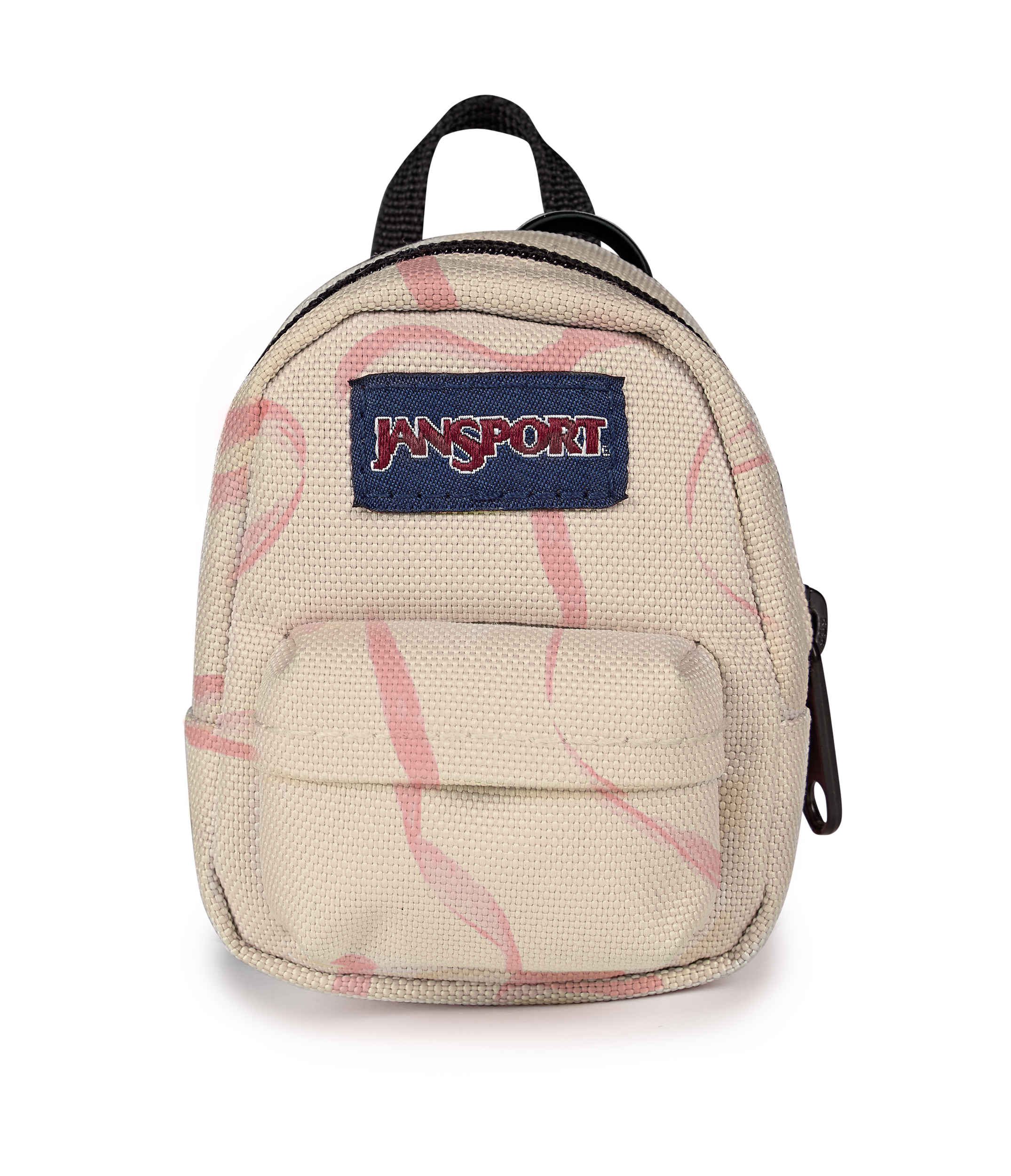 JanSport Mini Break in Rows of Bows Pink Ice — front view