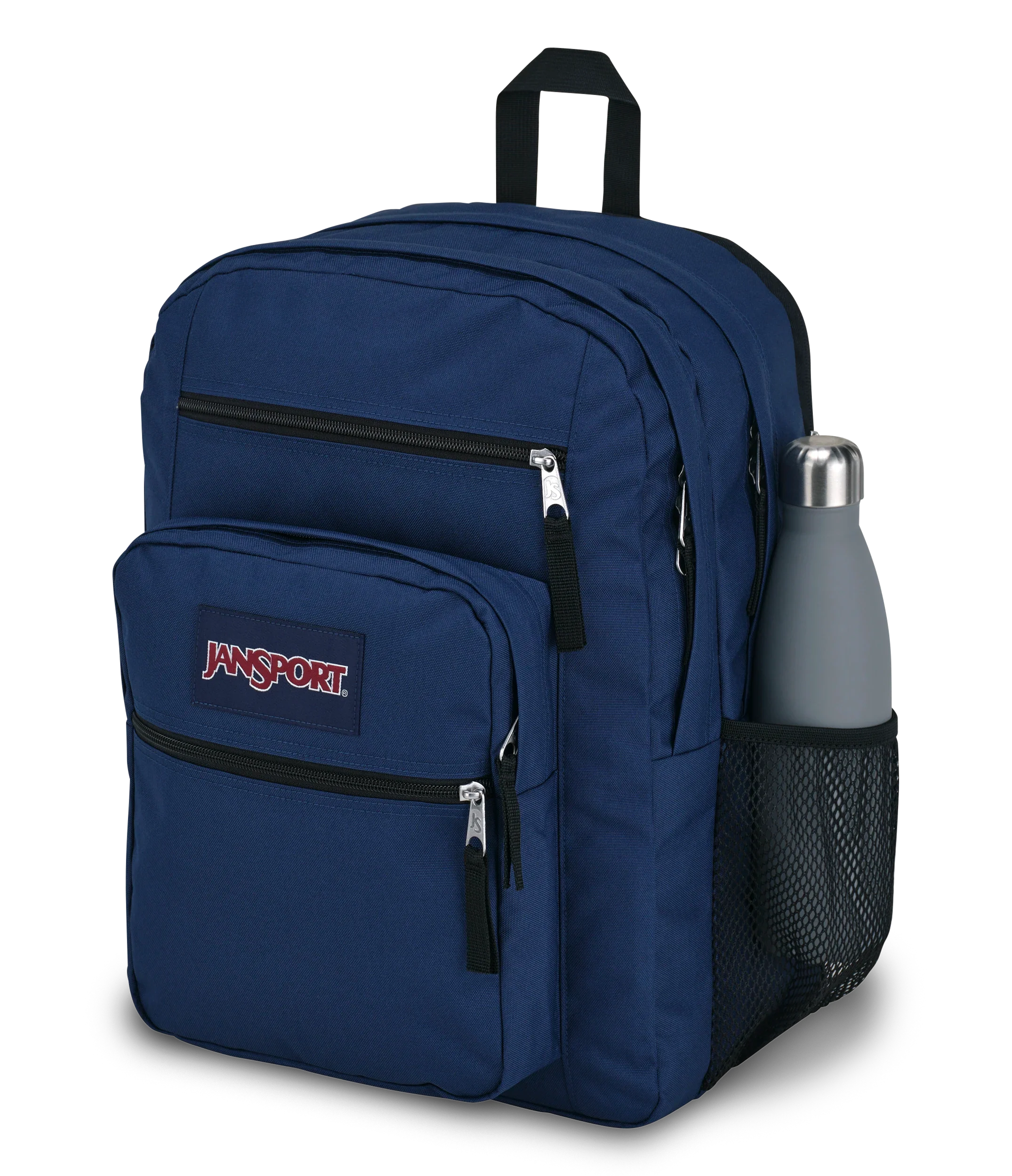 JanSport Big Student Backpack 34L in Navy — detail view # color_Navy