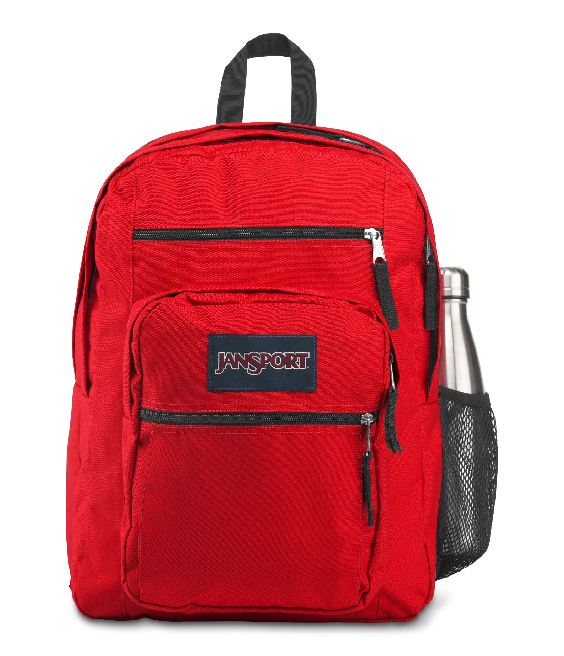JanSport Big Student Backpack 34L in Red Tape — front view # color_Red Tape