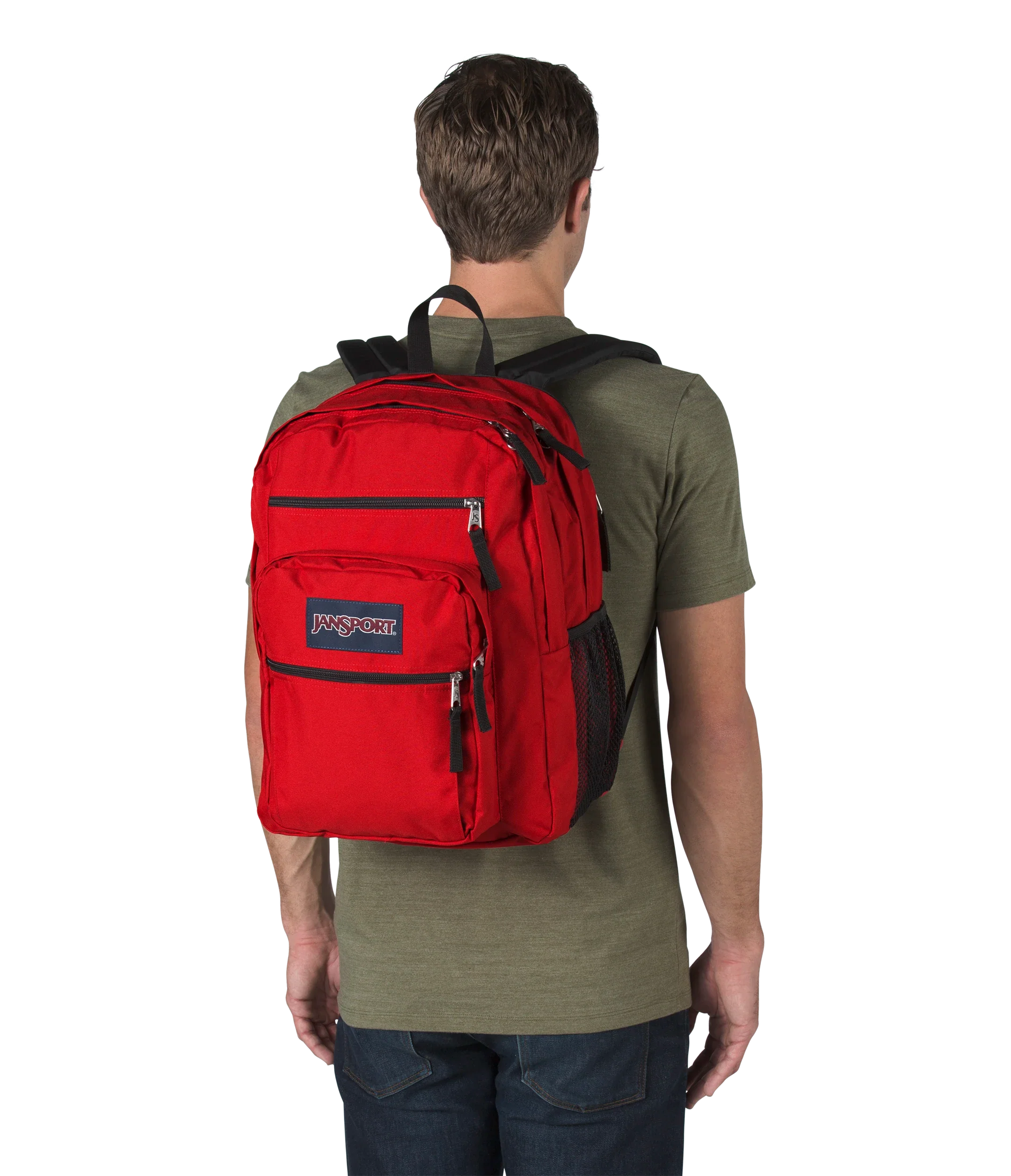 JanSport Big Student Backpack 34L in Red Tape — lifestyle # color_Red Tape