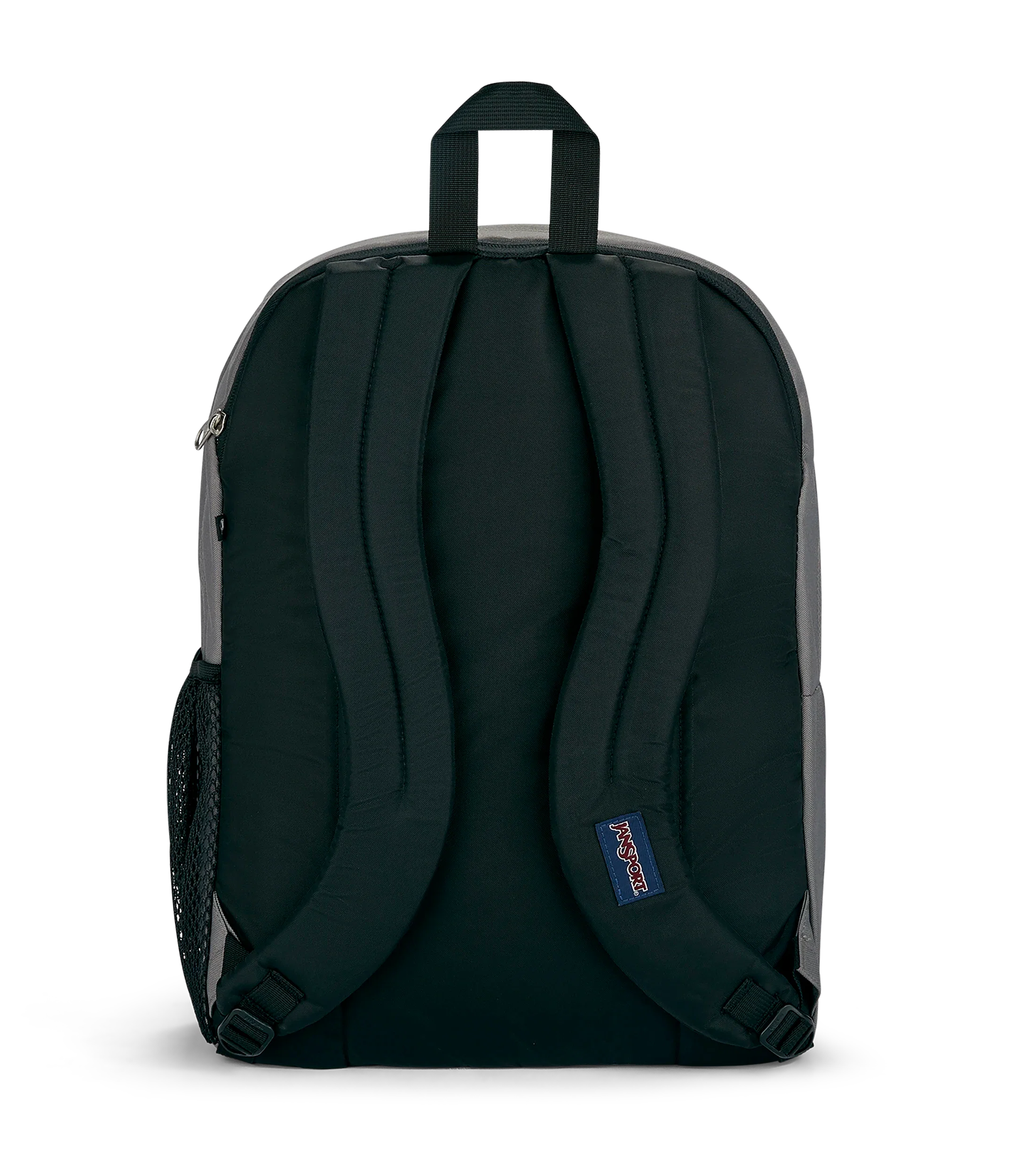 JanSport Big Student Backpack 34L in Graphite Grey — back view # color_Graphite Grey
