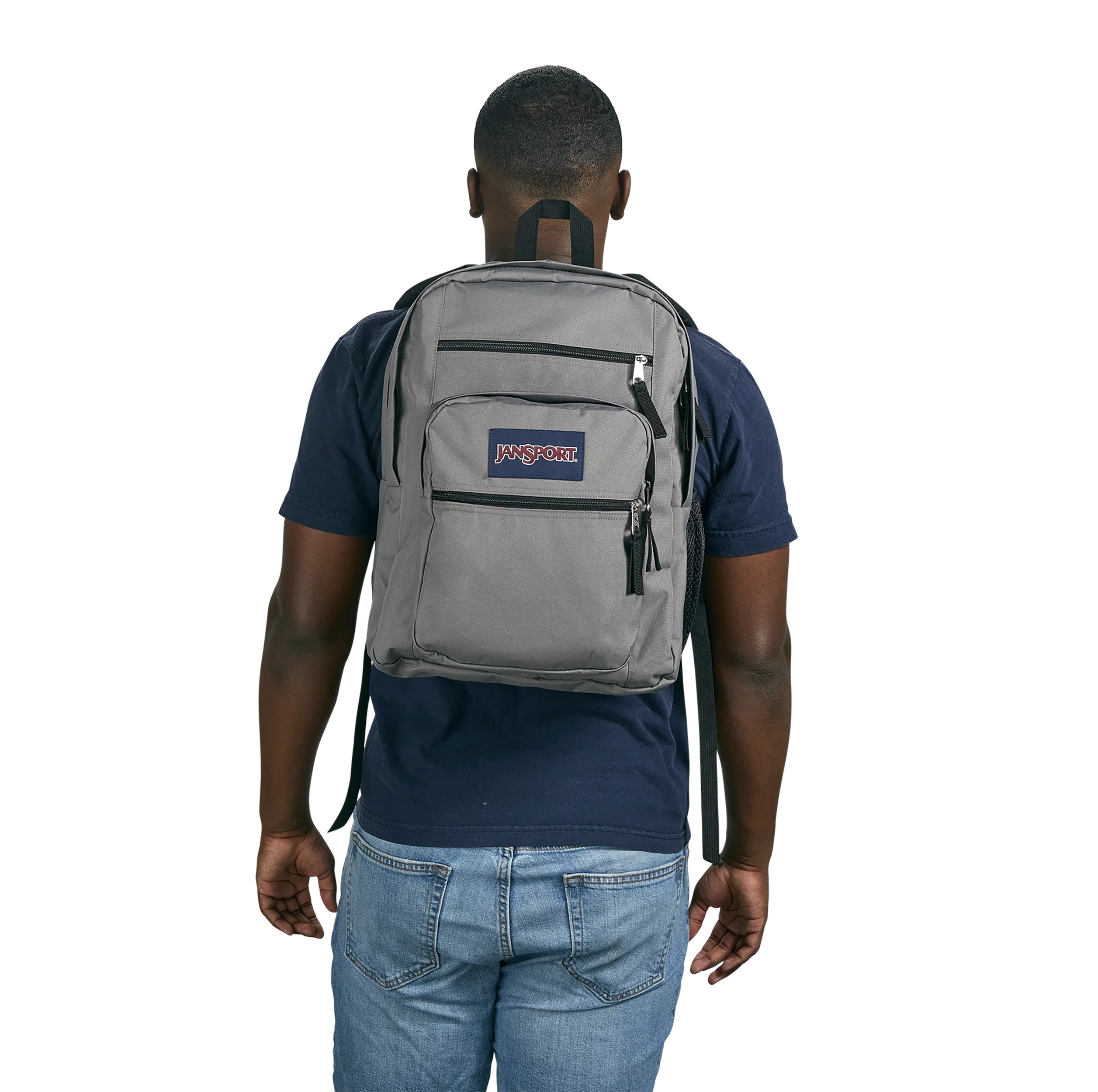 JanSport Big Student Backpack 34L in Graphite Grey — lifestyle # color_Graphite Grey