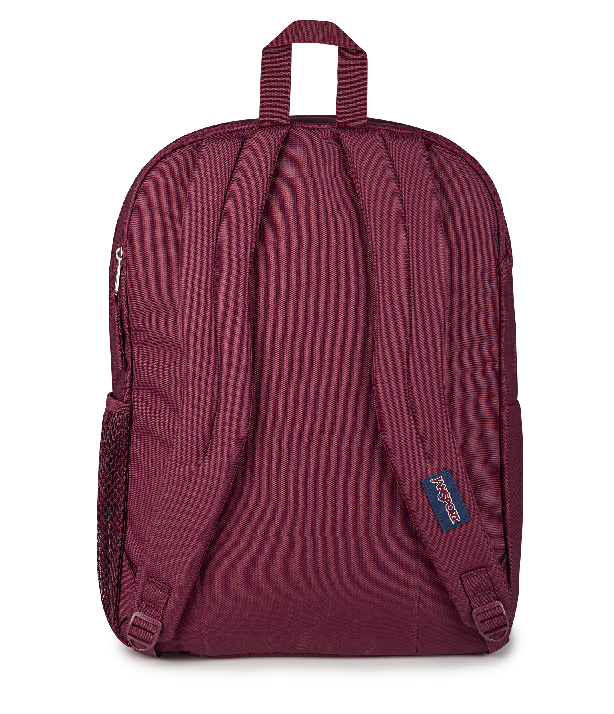 JanSport Big Student Backpack 34L in Cherry Lacquer — back view # color_Cherry Lacquer