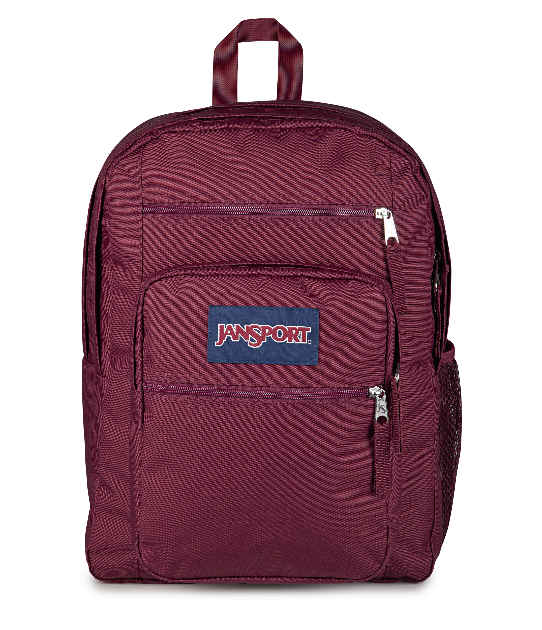 JanSport Big Student Backpack 34L in Cherry Lacquer — front view # color_Cherry Lacquer