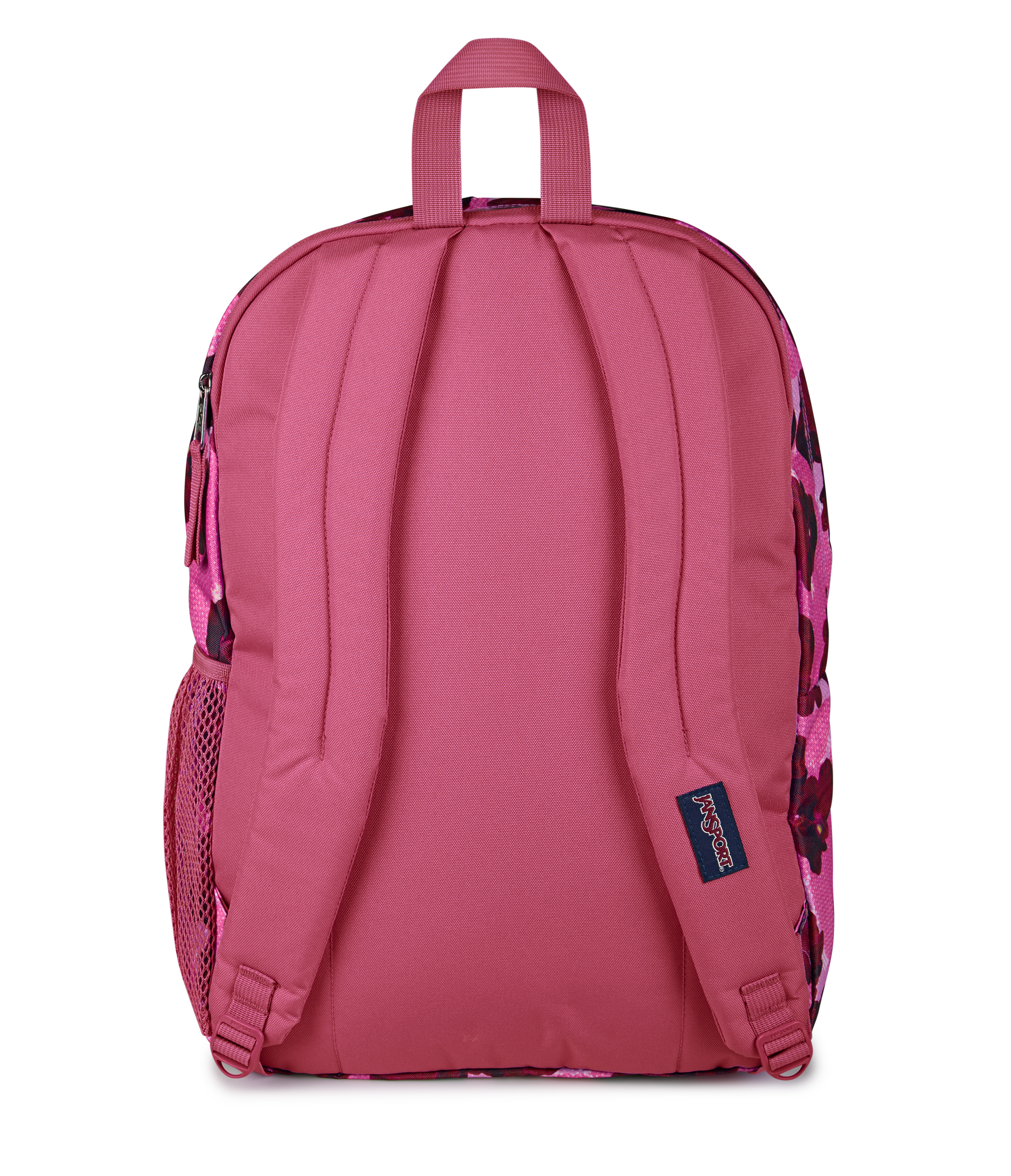 JanSport Big Student Backpack 34L in Pop Art Pansies — back view # color_Pop Art Pansies